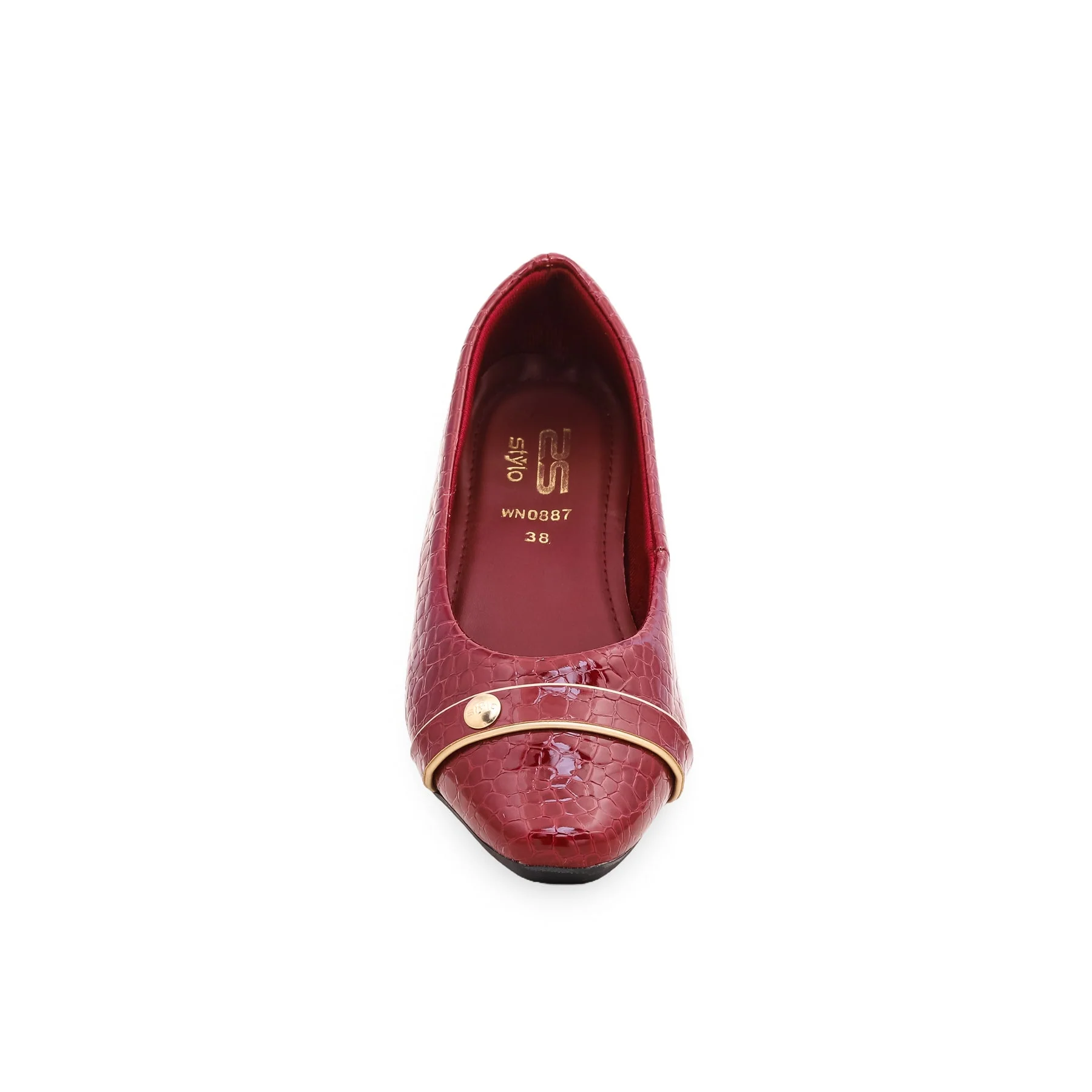 Maroon Pumps WN0887 - Image 3
