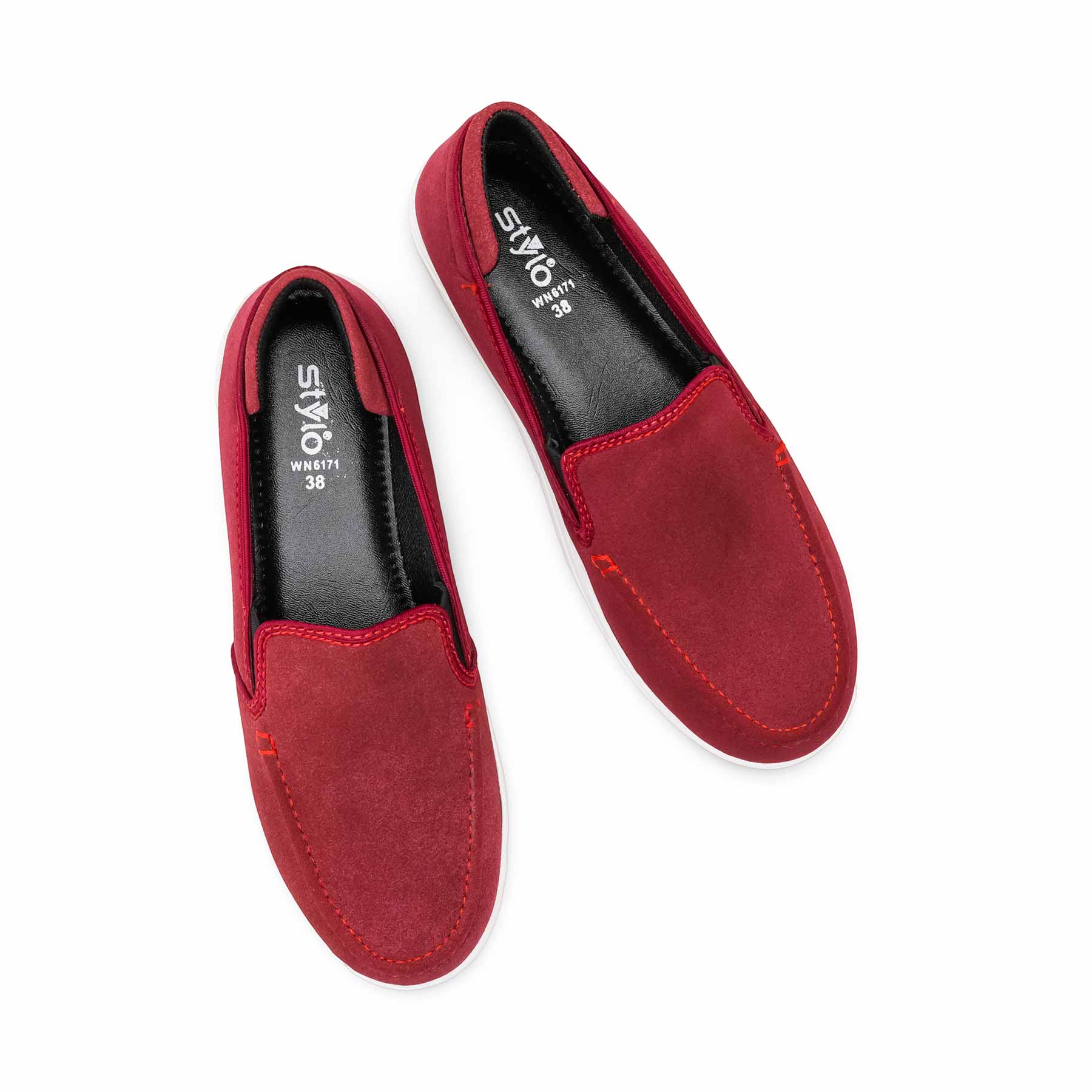 Maroon Sneaker For Ladies WN6171 - Image 5