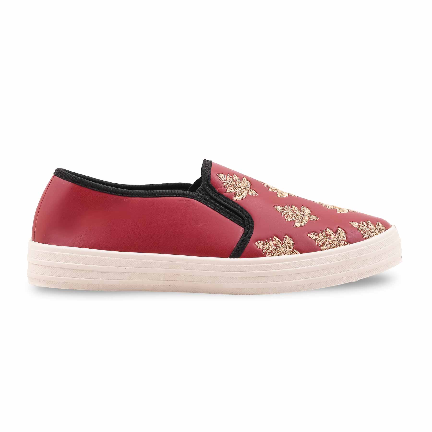 Maroon Sneaker For Ladies WN6205 - Image 15