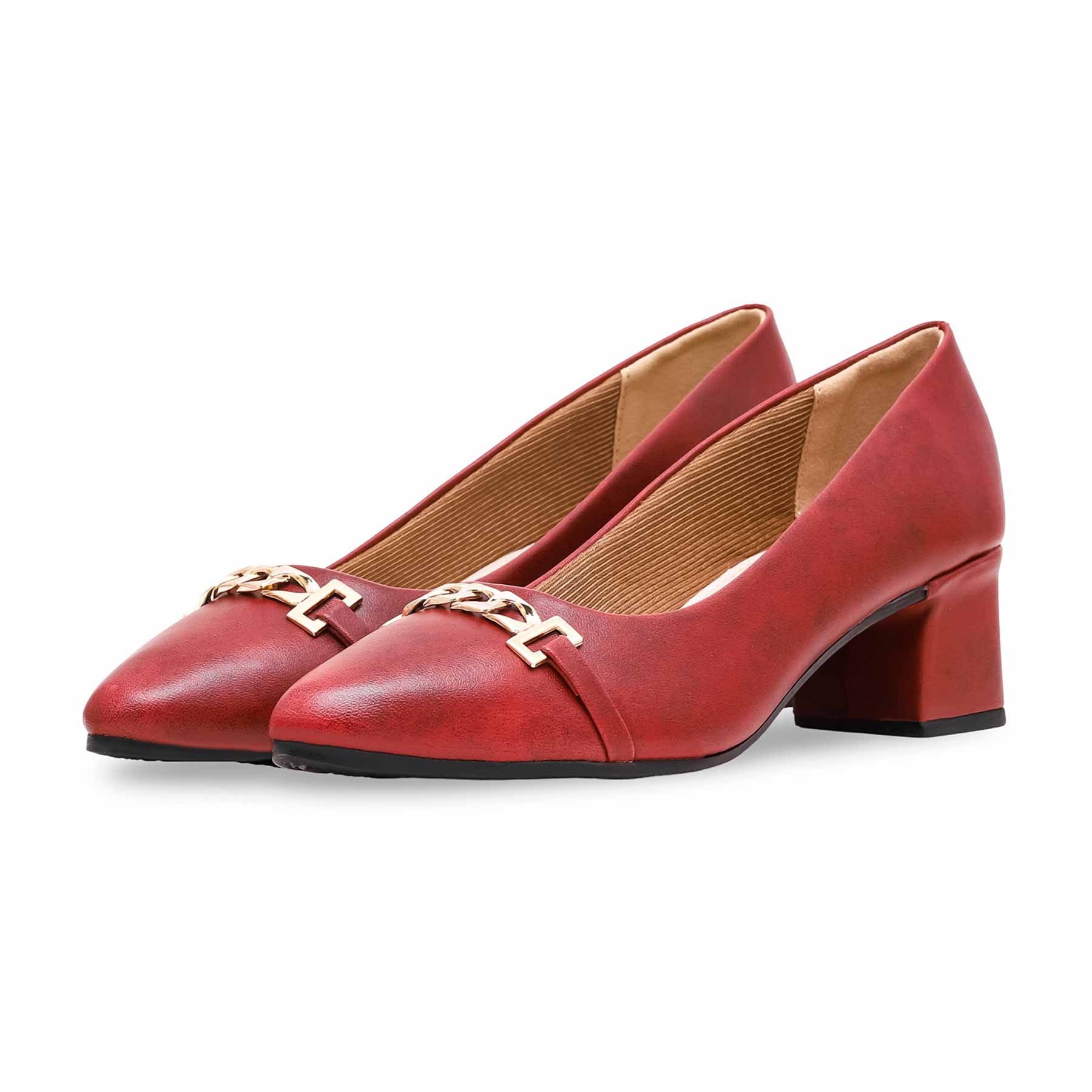 Maroon Winter Court Shoes WN7474 - Image 2