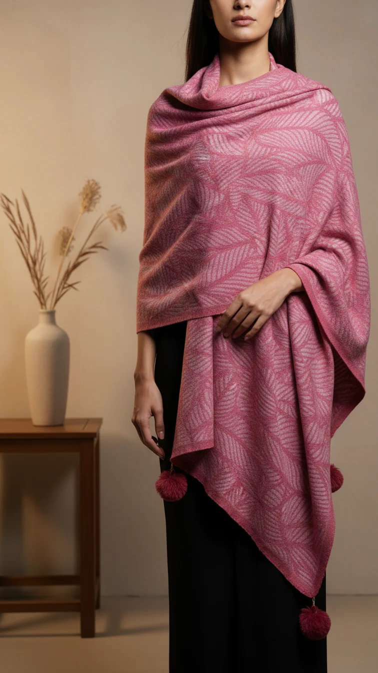 Maroon Winter Stole PW5745