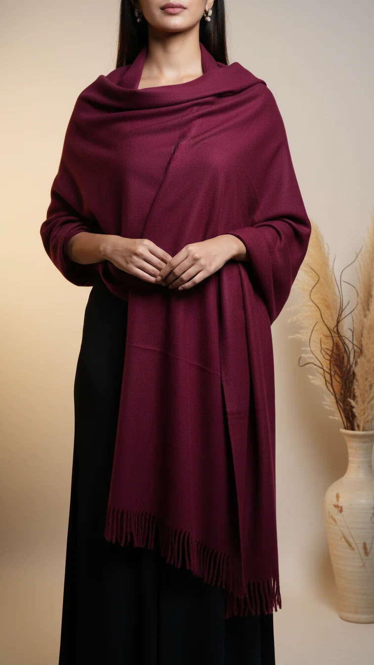 Maroon Winter Stole PW5746