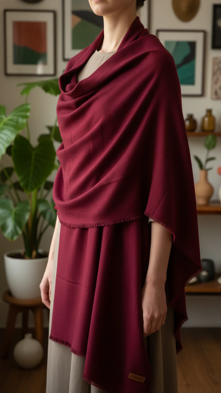 Maroon Winter Stole PW5767