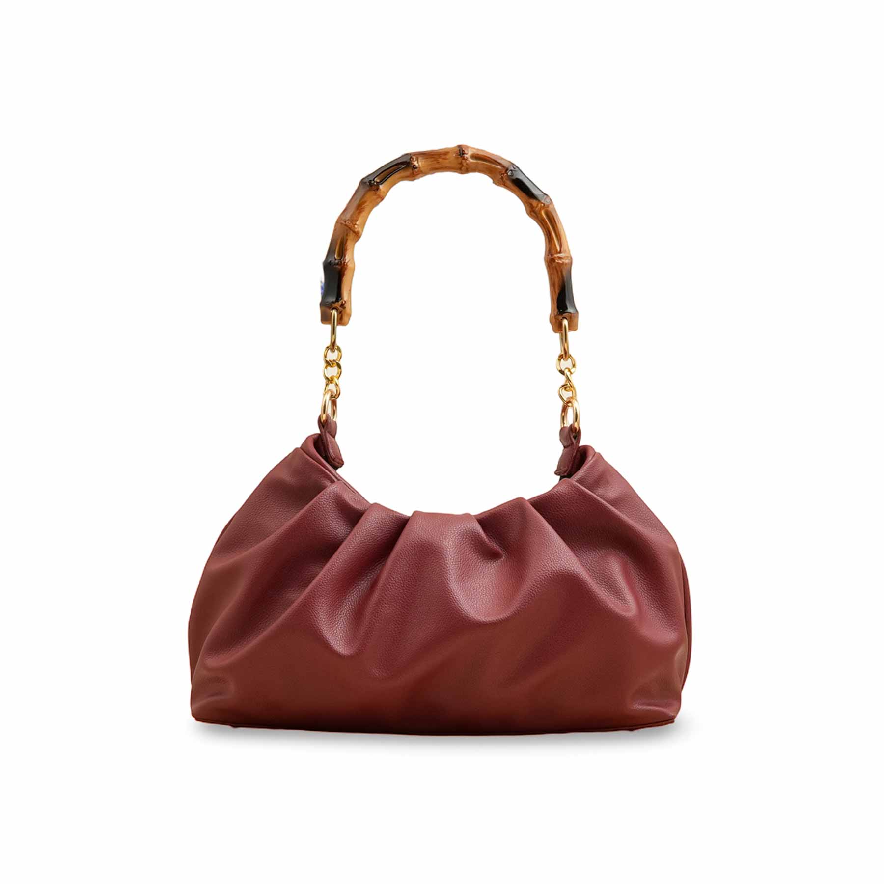 Maroon Women Formal Hand Bag P55819 - Image 4