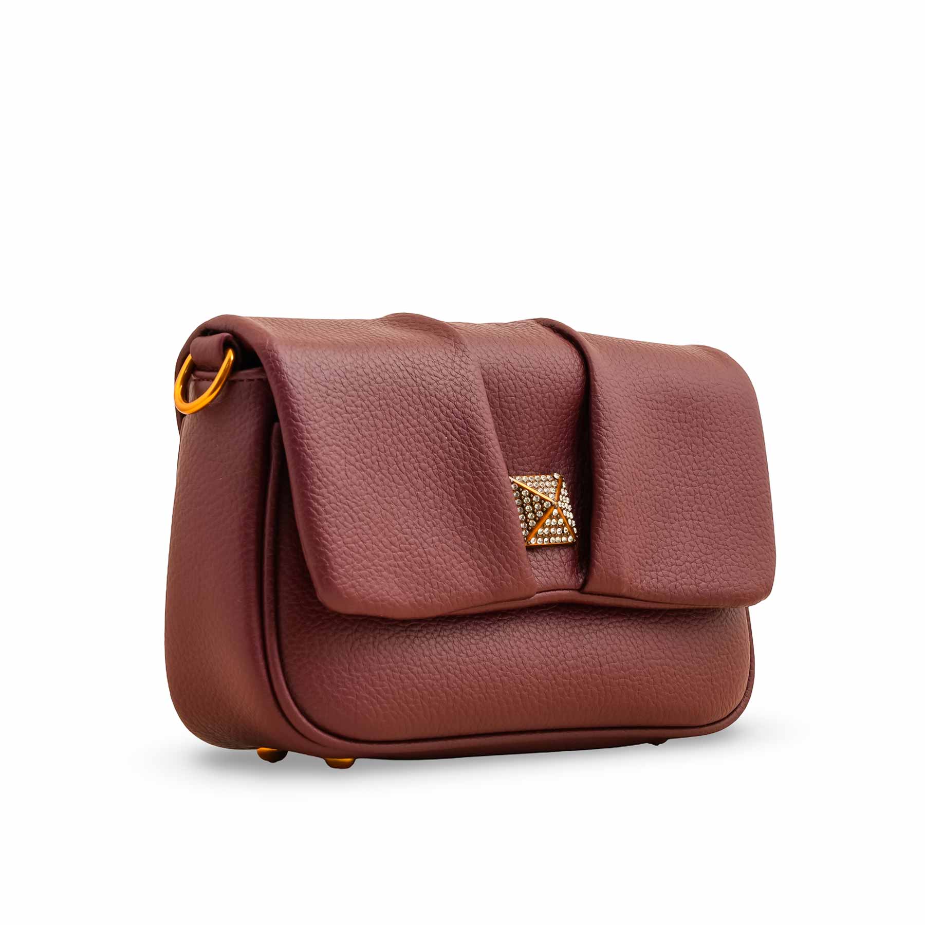 Maroon Women Formal Shoulder Bag P36375 - Image 3