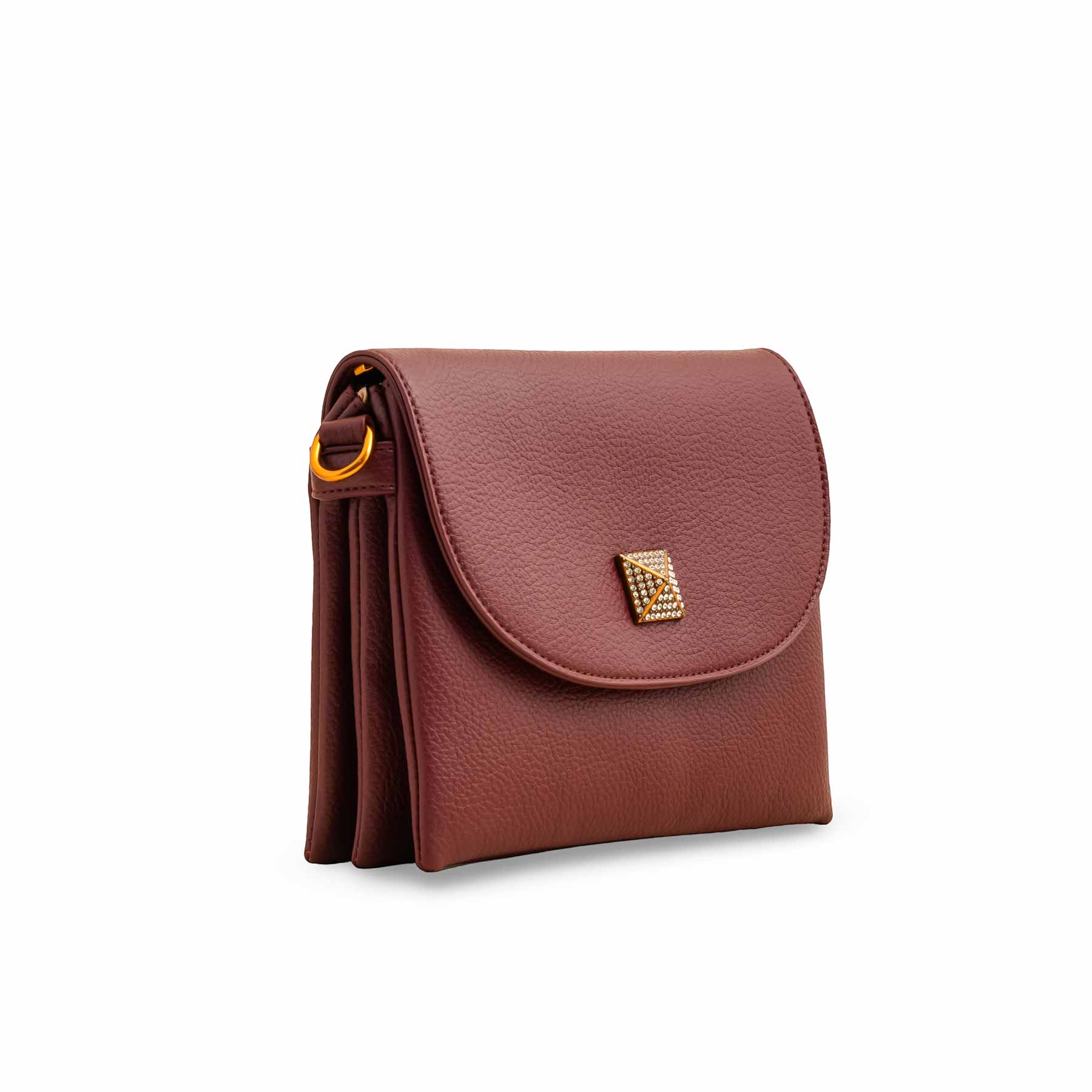 Maroon Women Formal Shoulder Bag P36377 - Image 2