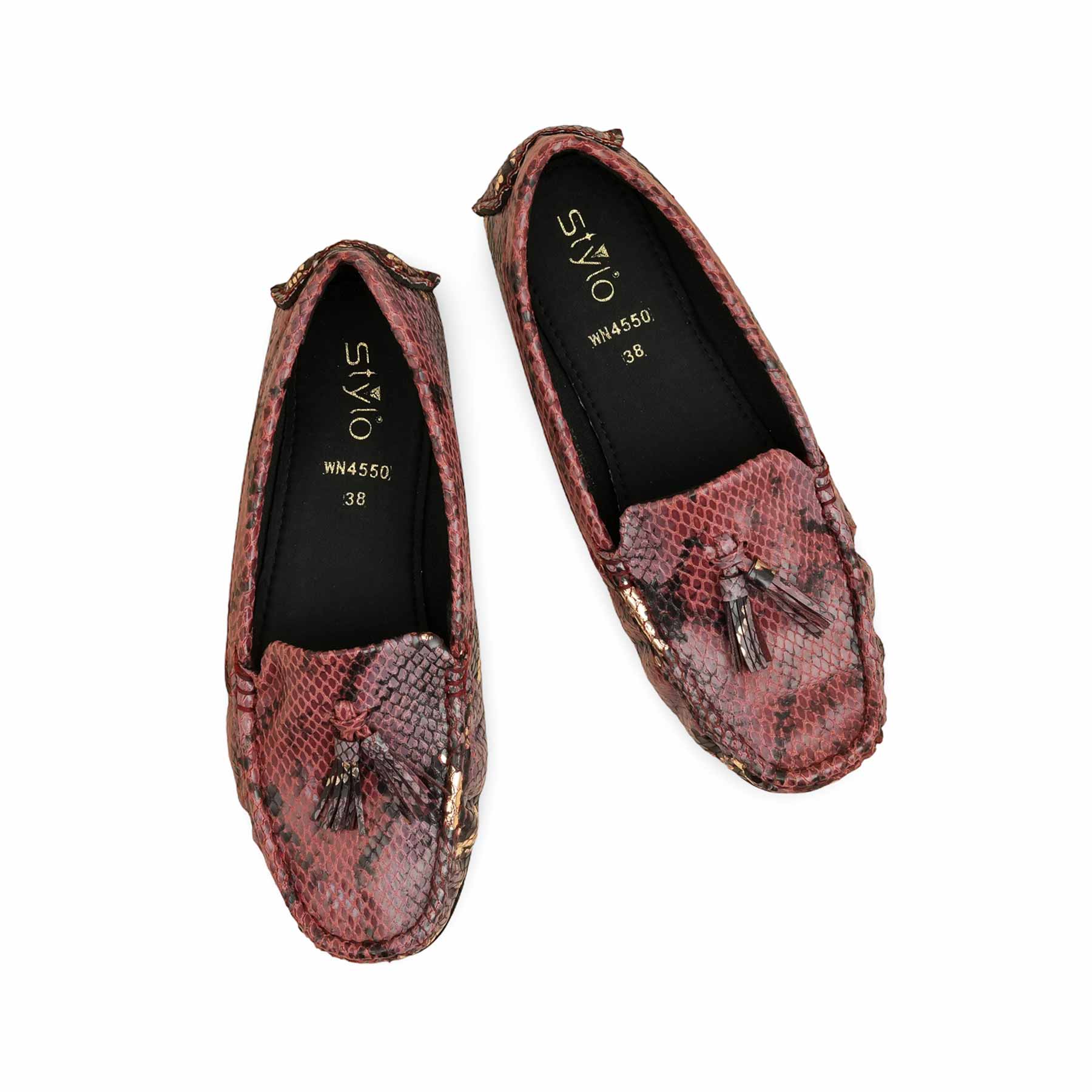 Maroon Women Moccasin WN4550 - Image 5