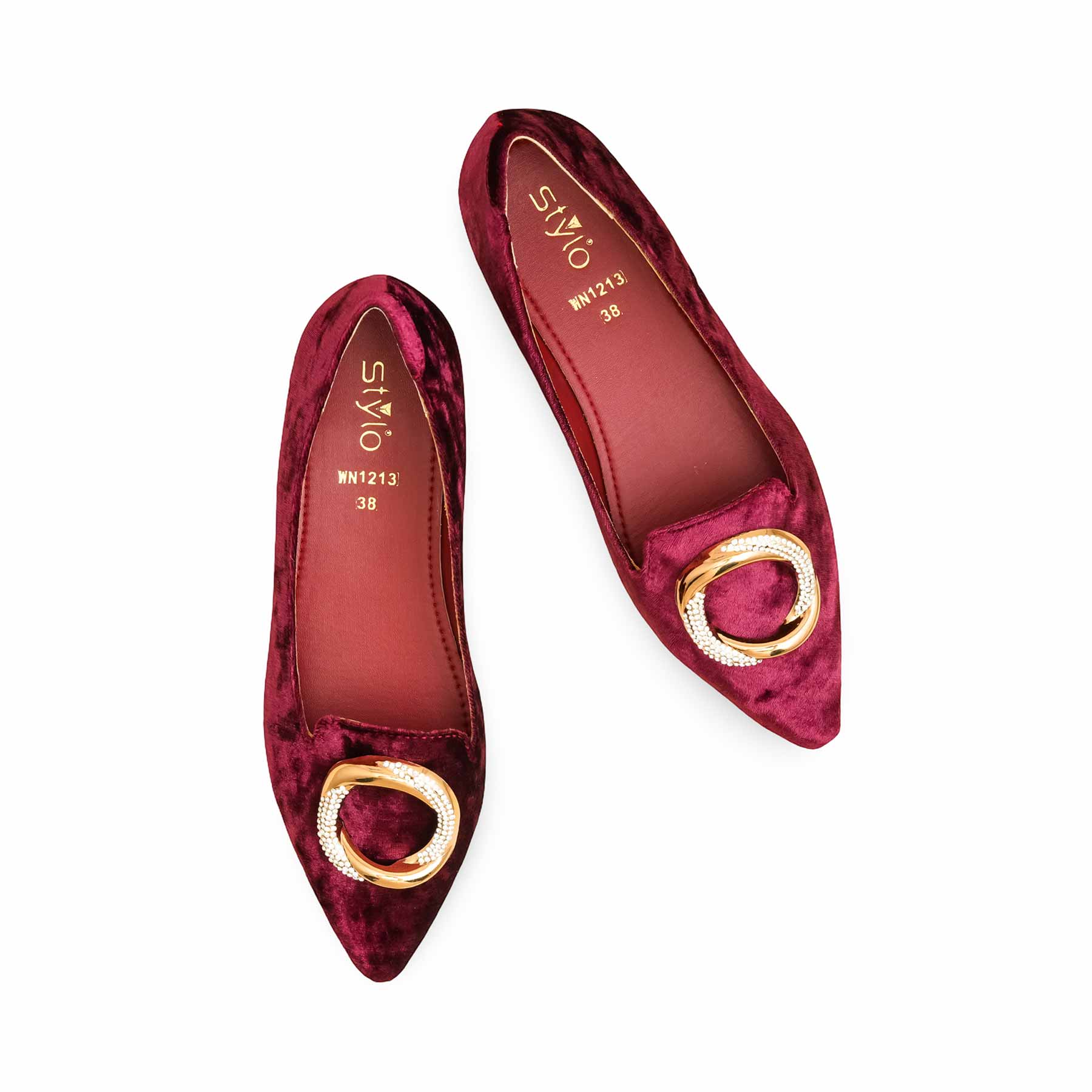 Maroon Women Pumps WN1213 - Image 5