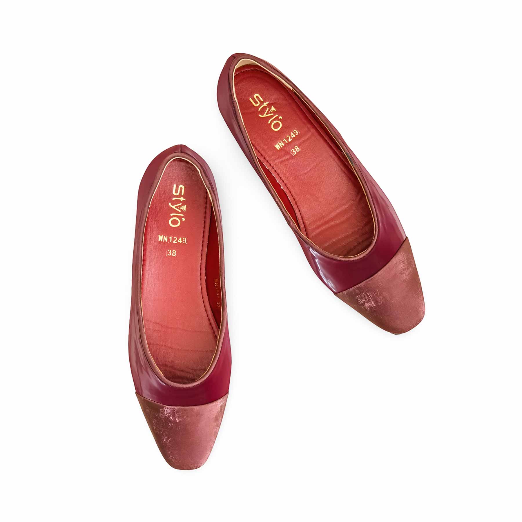 Maroon Women Pumps WN1249 - Image 5