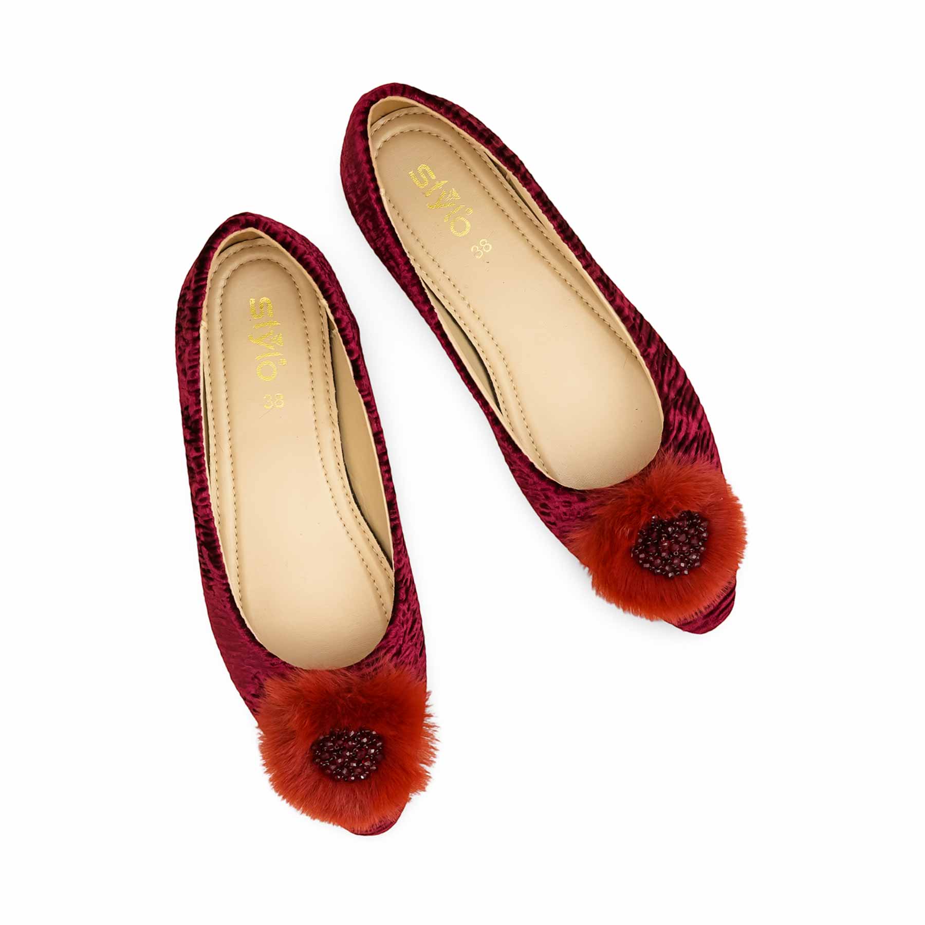 Maroon Women Pumps WN1274 - Image 5