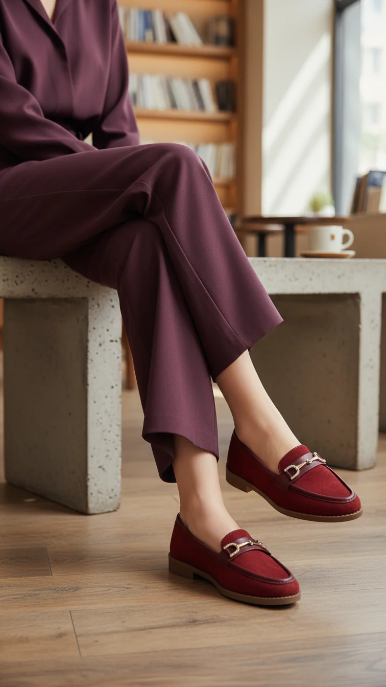 Maroon Women Pumps WN1334