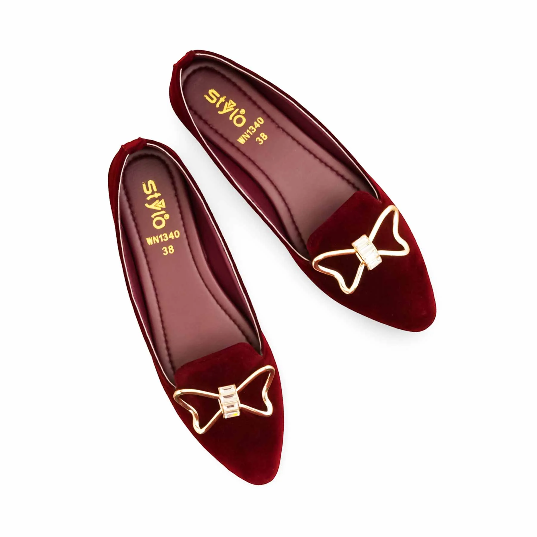 Maroon Women Pumps WN1340 - Image 5