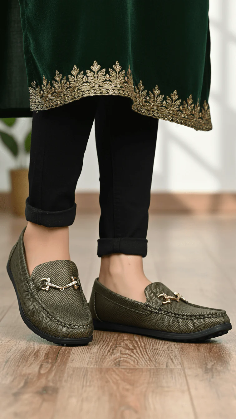 Mehndi Moccasin For Women WN4568 - Image 2