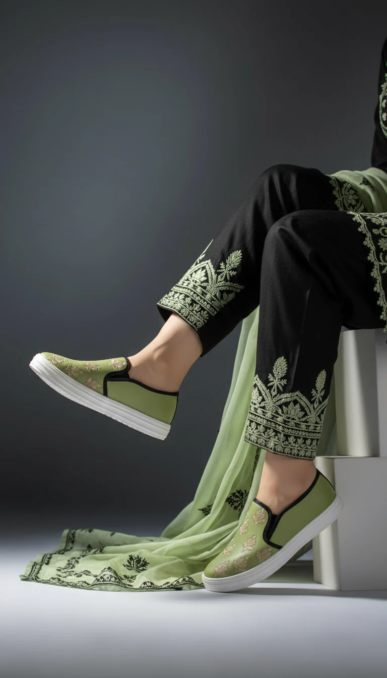 Mehndi Sneaker For Ladies WN6205 - Image 7