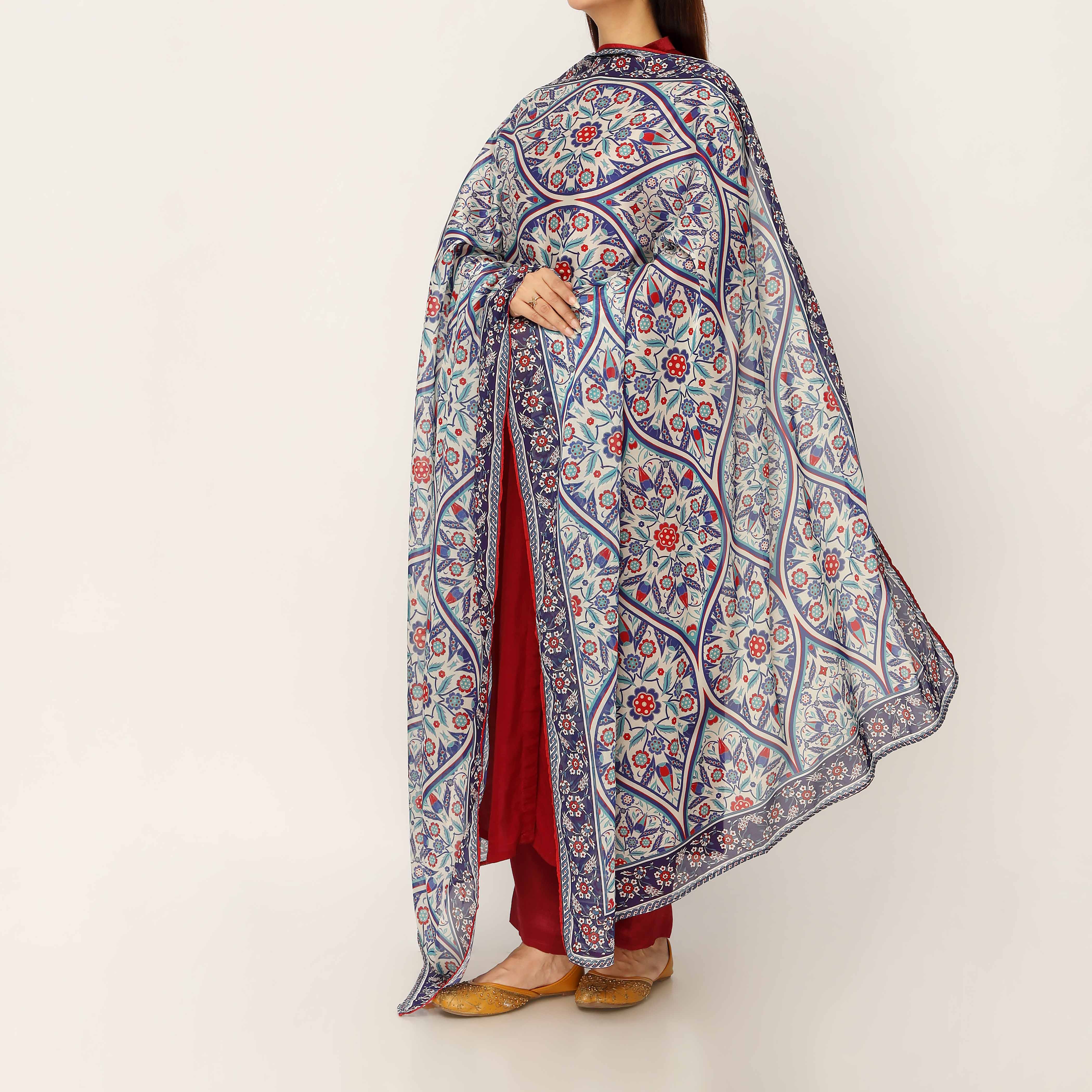 Multy Yarn Dyed Dupatta PD5535 - Image 2