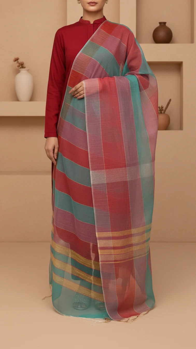 Multy Yarn Dyed Dupatta PD5536