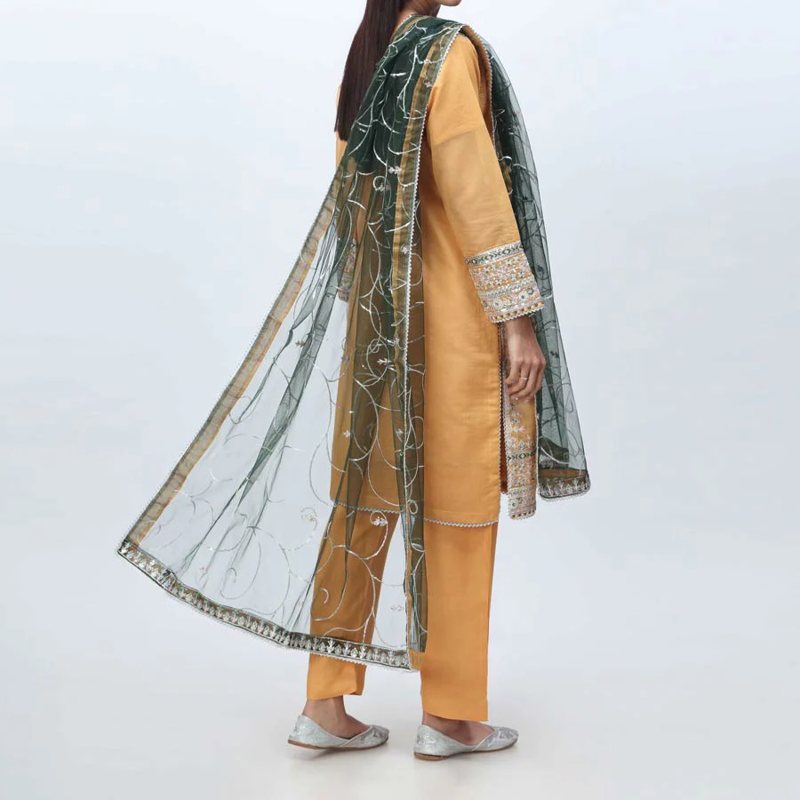 3PC- Embellished Organza Suit PF3006 - Image 3