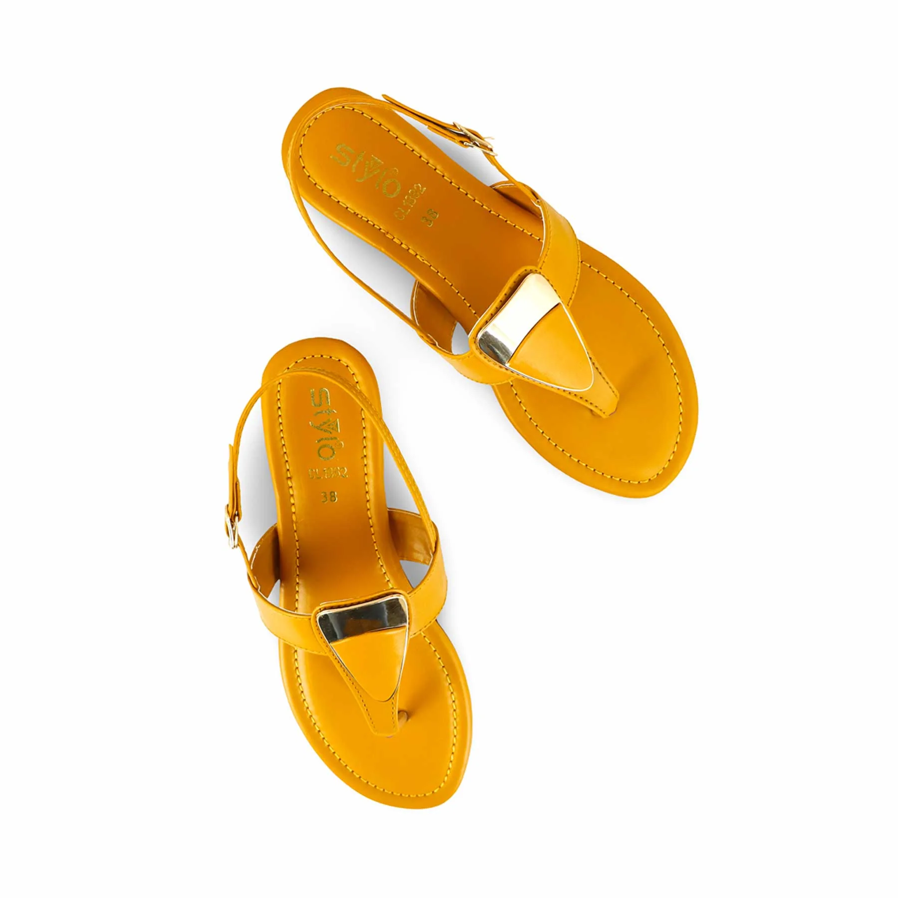 Mustard Casual Chappal For Ladies CL1882 - Image 5