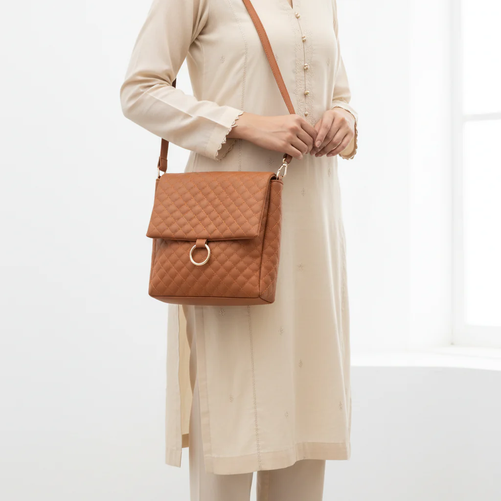 Mustard Casual Shoulder Bag For Women P56285 - Image 2