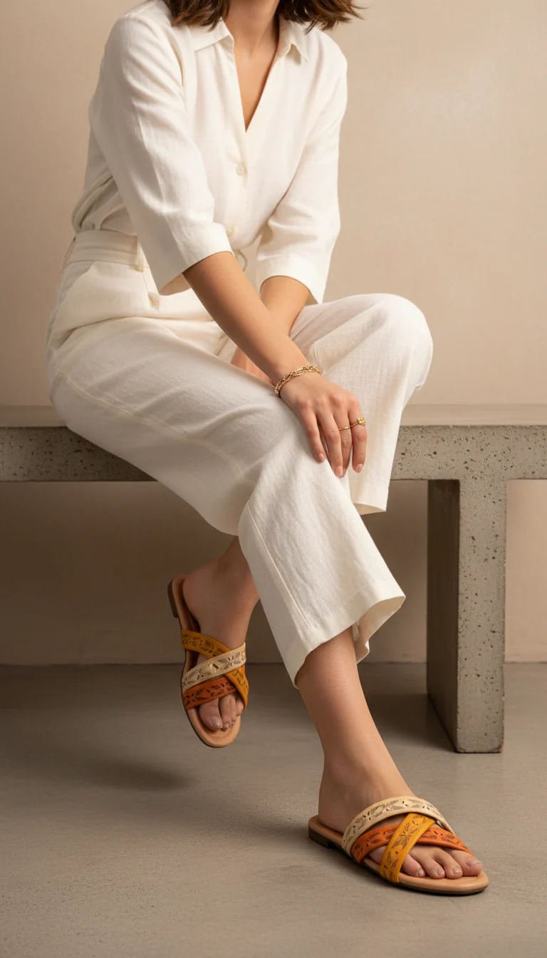 Mustard Casual Slipper For Ladies CL2251