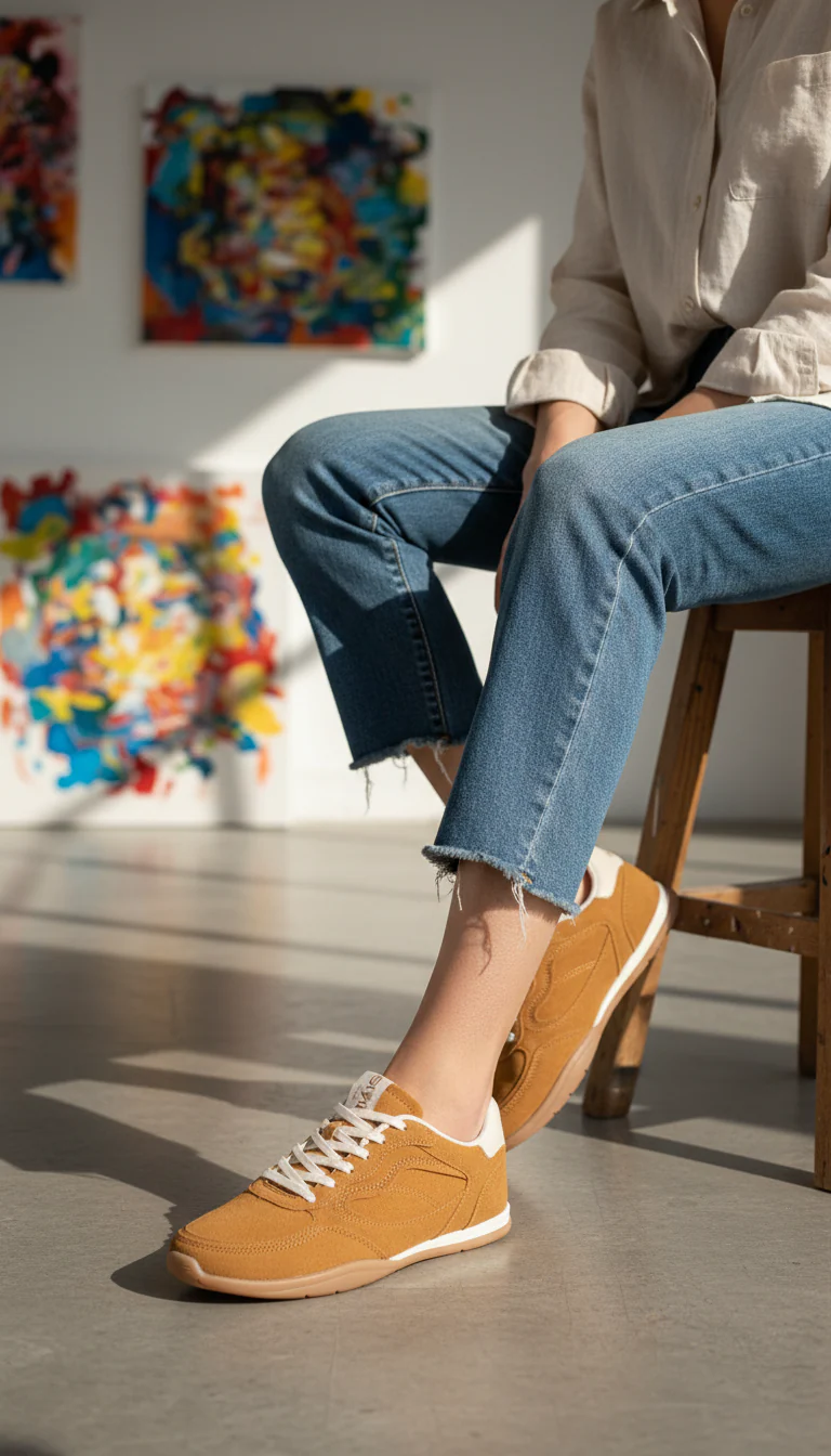 Mustard Casual Sneaker For Ladies AT7469