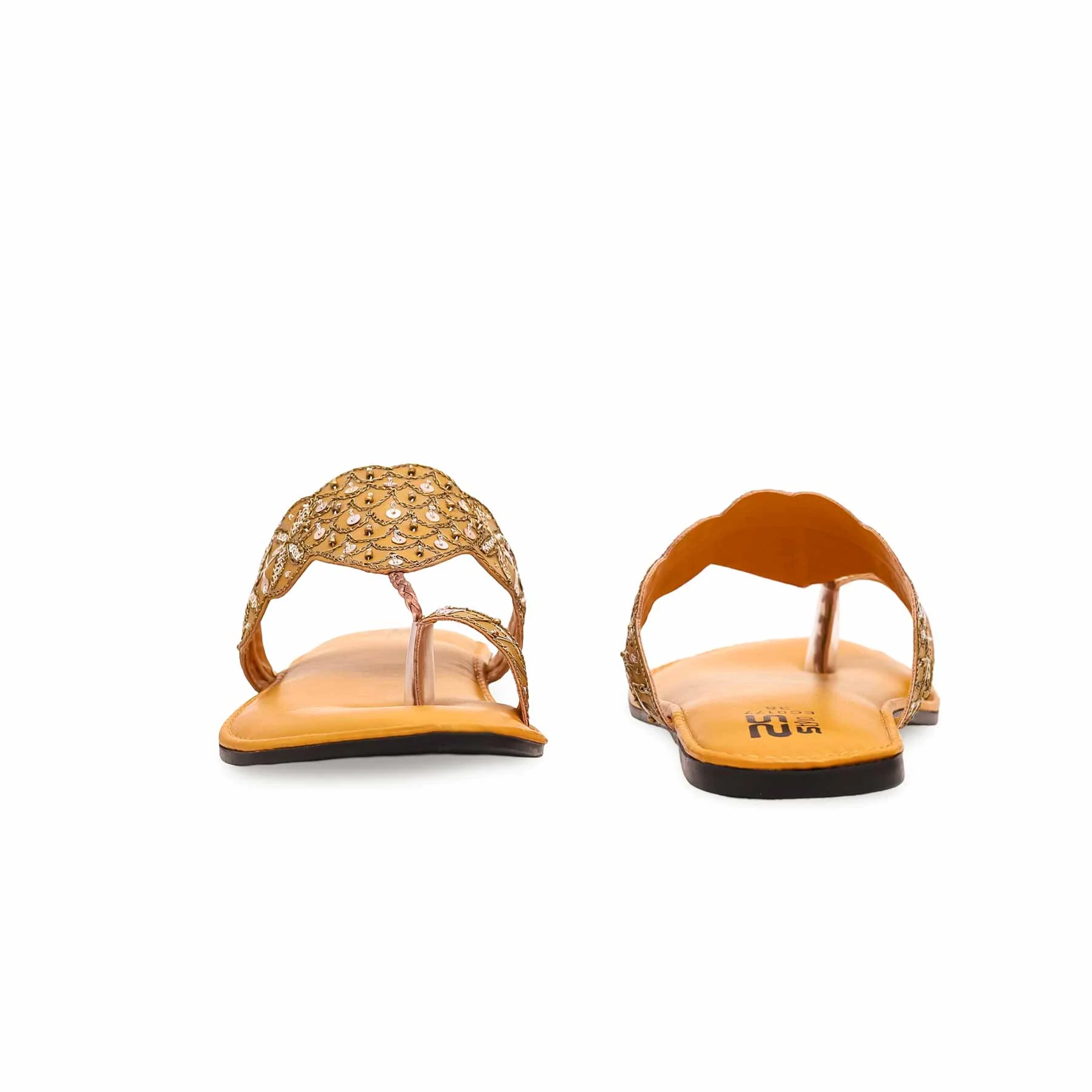 Mustard Ethnic Chappal EC0177 - Image 3