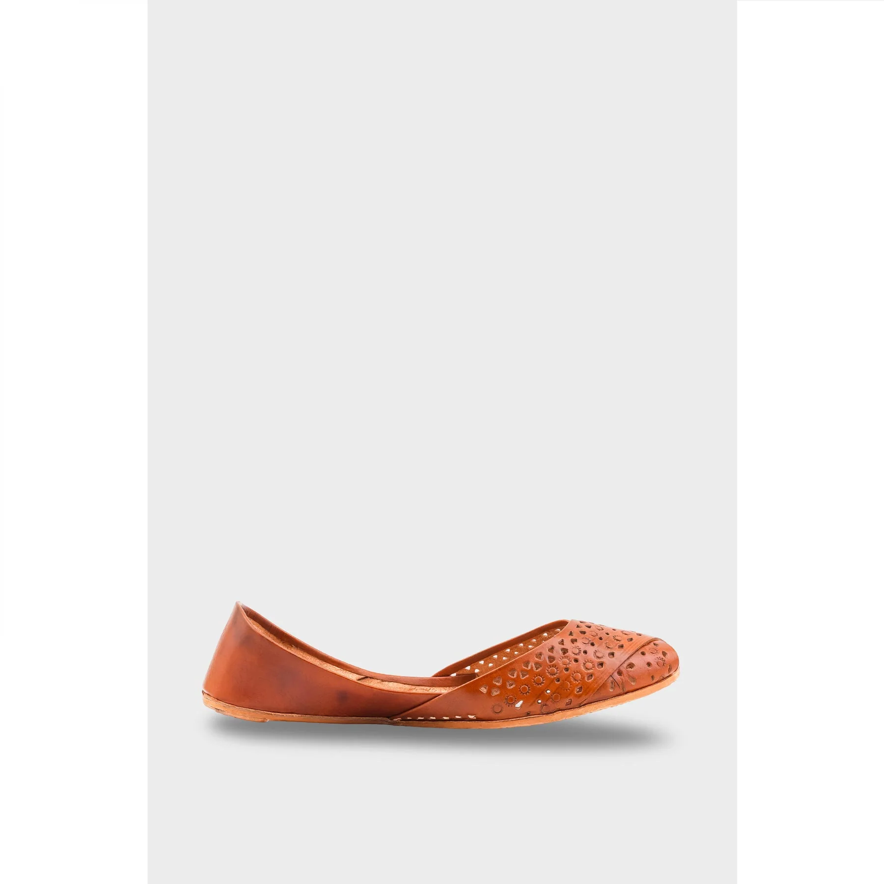 Mustard Leather Khussa EC8639 - Image 2