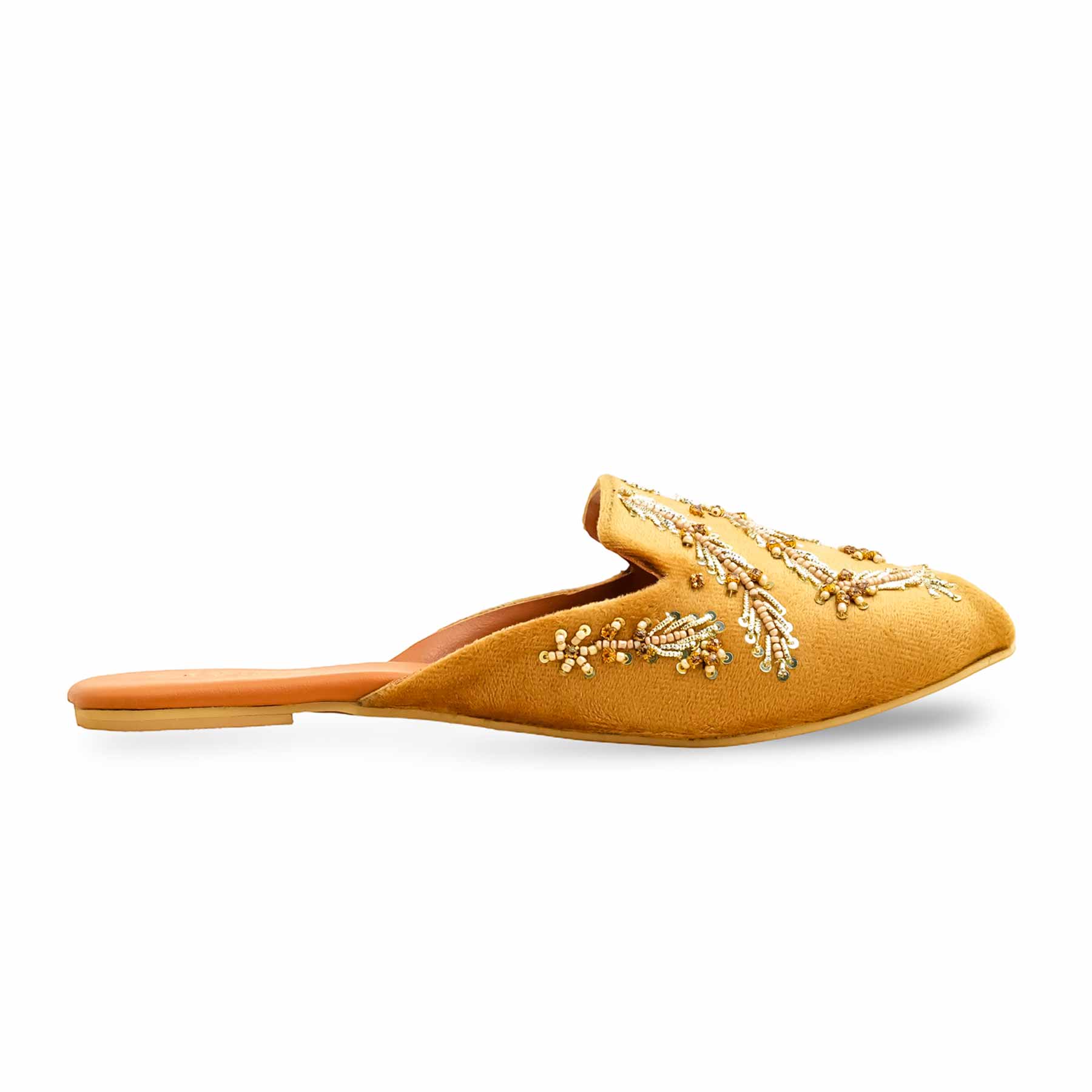 Mustard Fancy Back Open Khussa EC8579 - Image 3