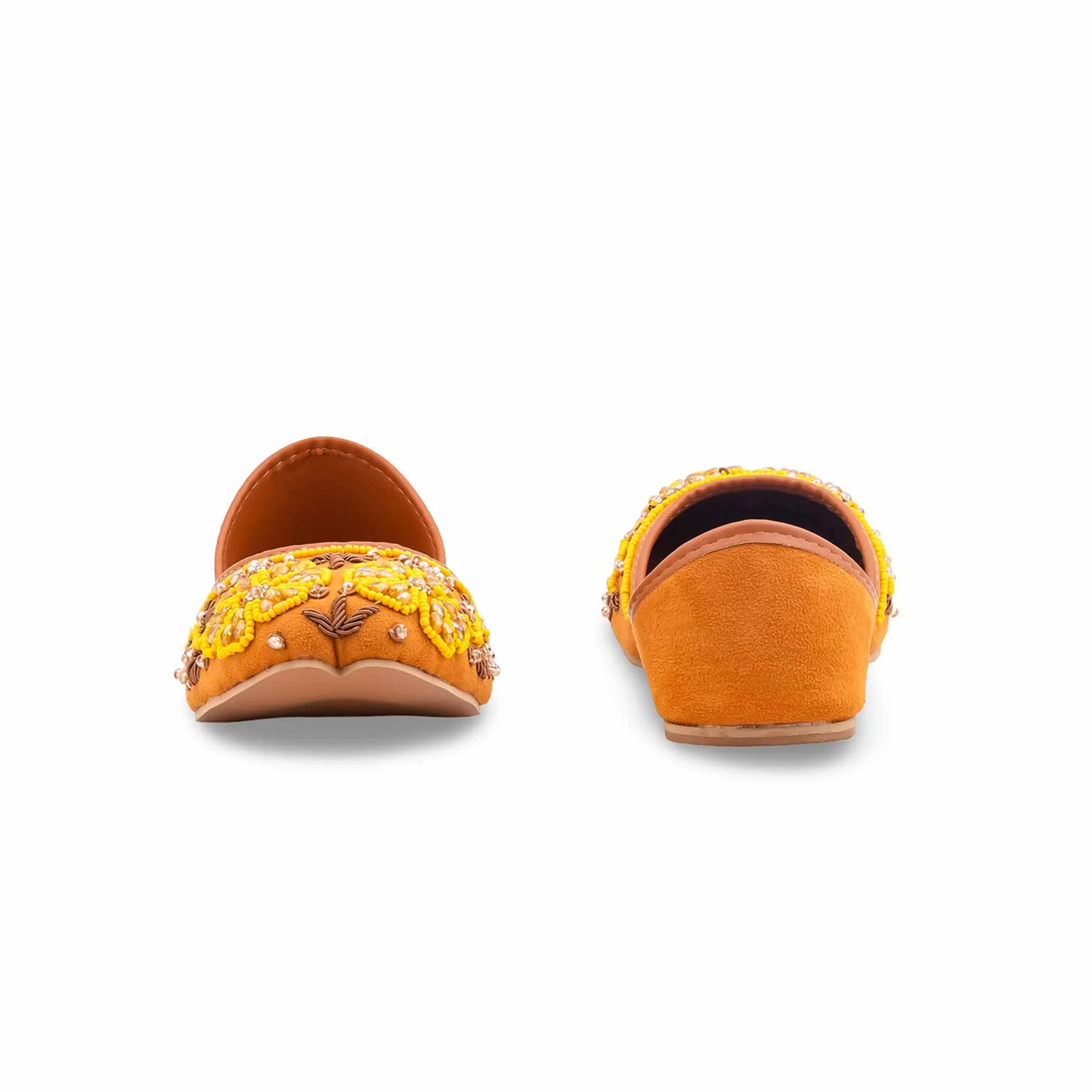 Mustard Fancy Khussa For Ladies EC8617 - Image 4
