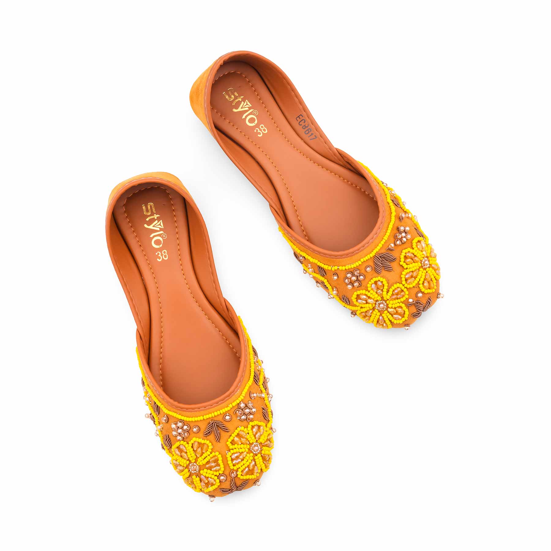 Mustard Fancy Khussa For Ladies EC8617 - Image 5