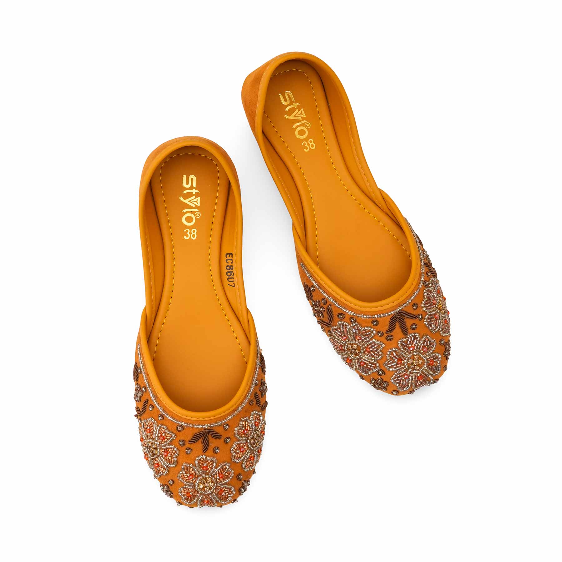 Mustard Fancy Women Khussa EC8607 - Image 6