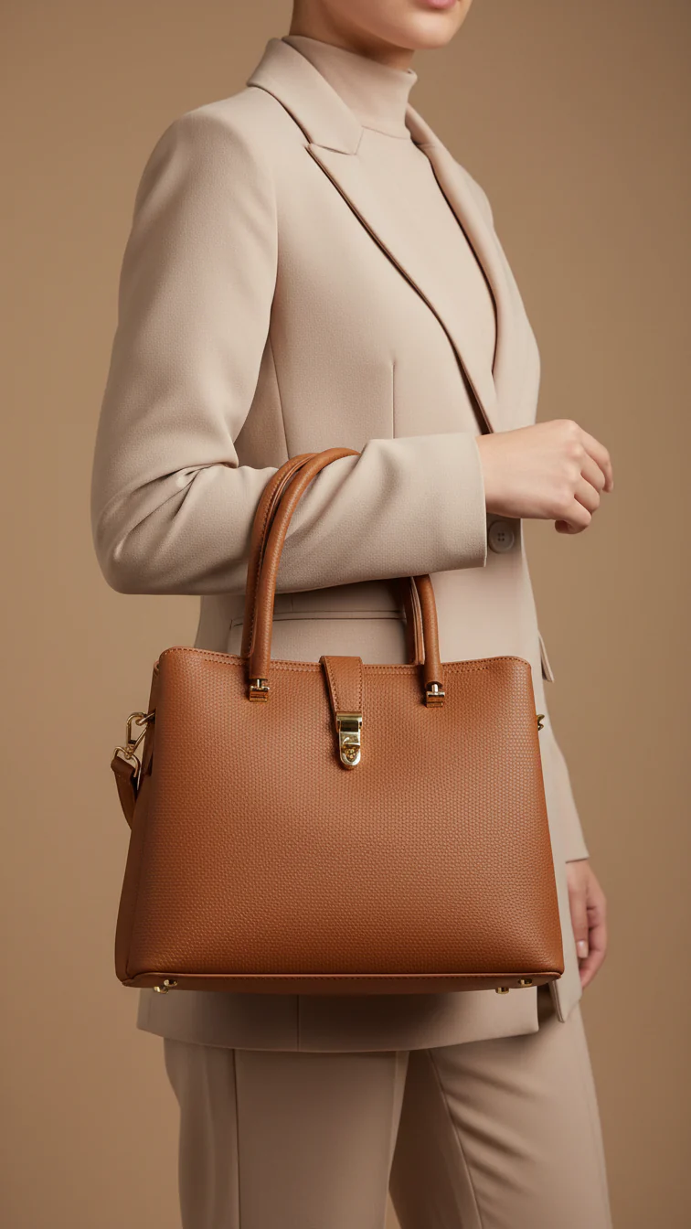 Mustard Formal Hand Bag For Ladies P36445