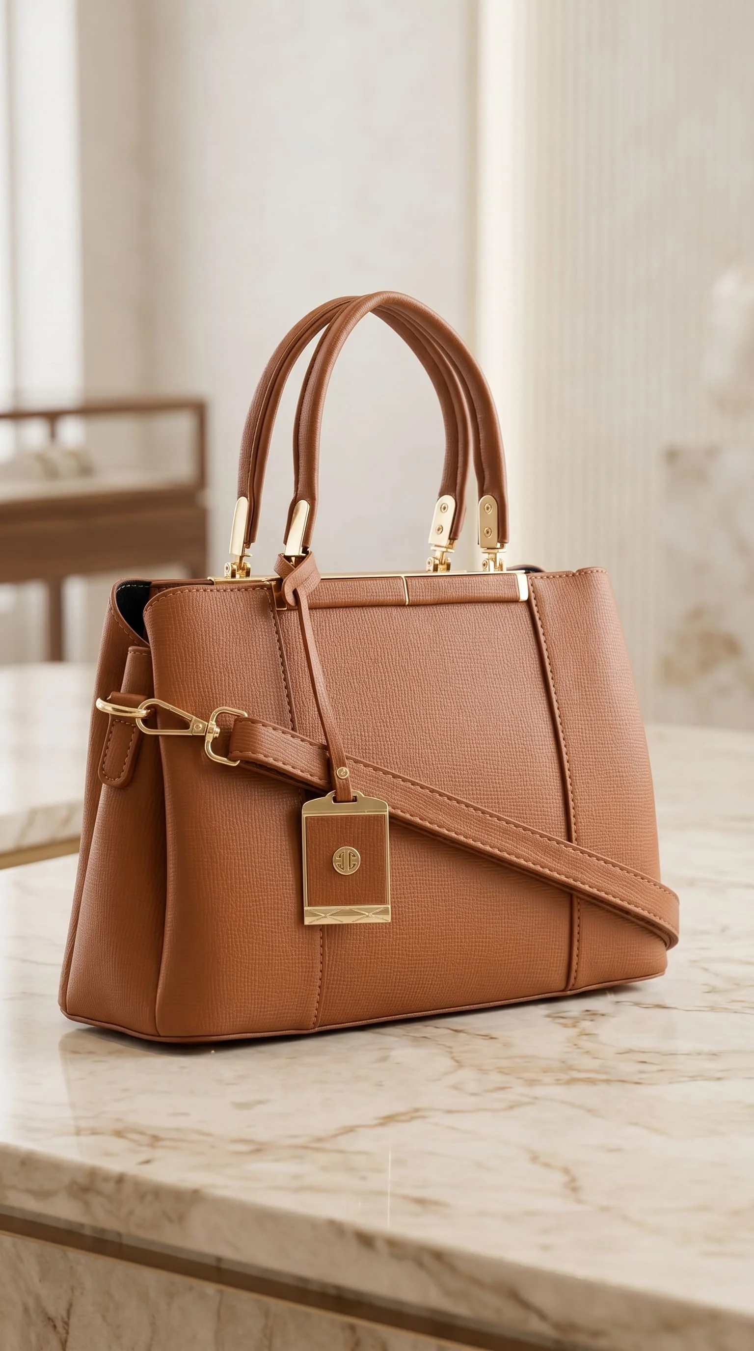 Mustard Formal Hand Bag For Ladies P36573