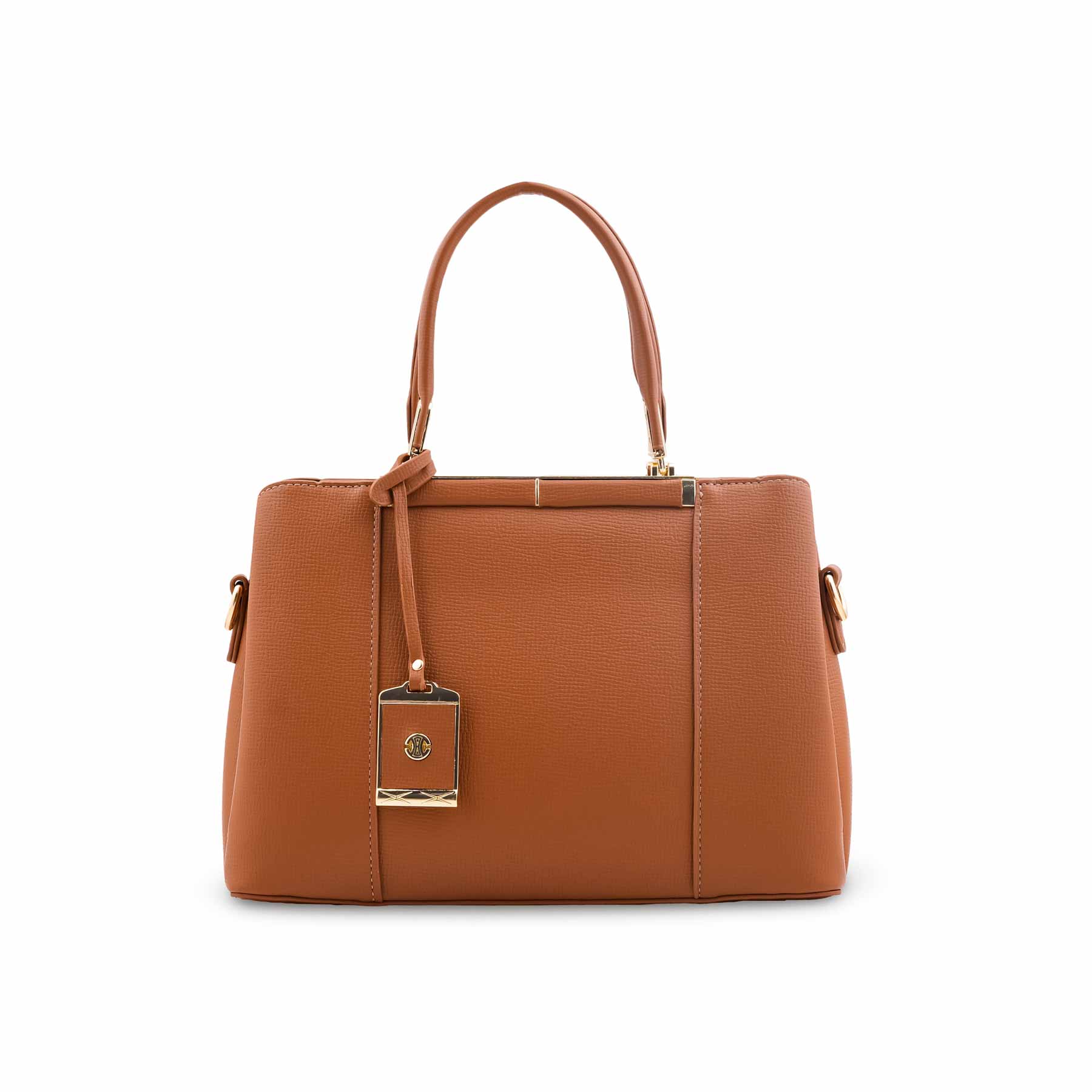 Mustard Formal Hand Bag For Ladies P36573 - Image 2