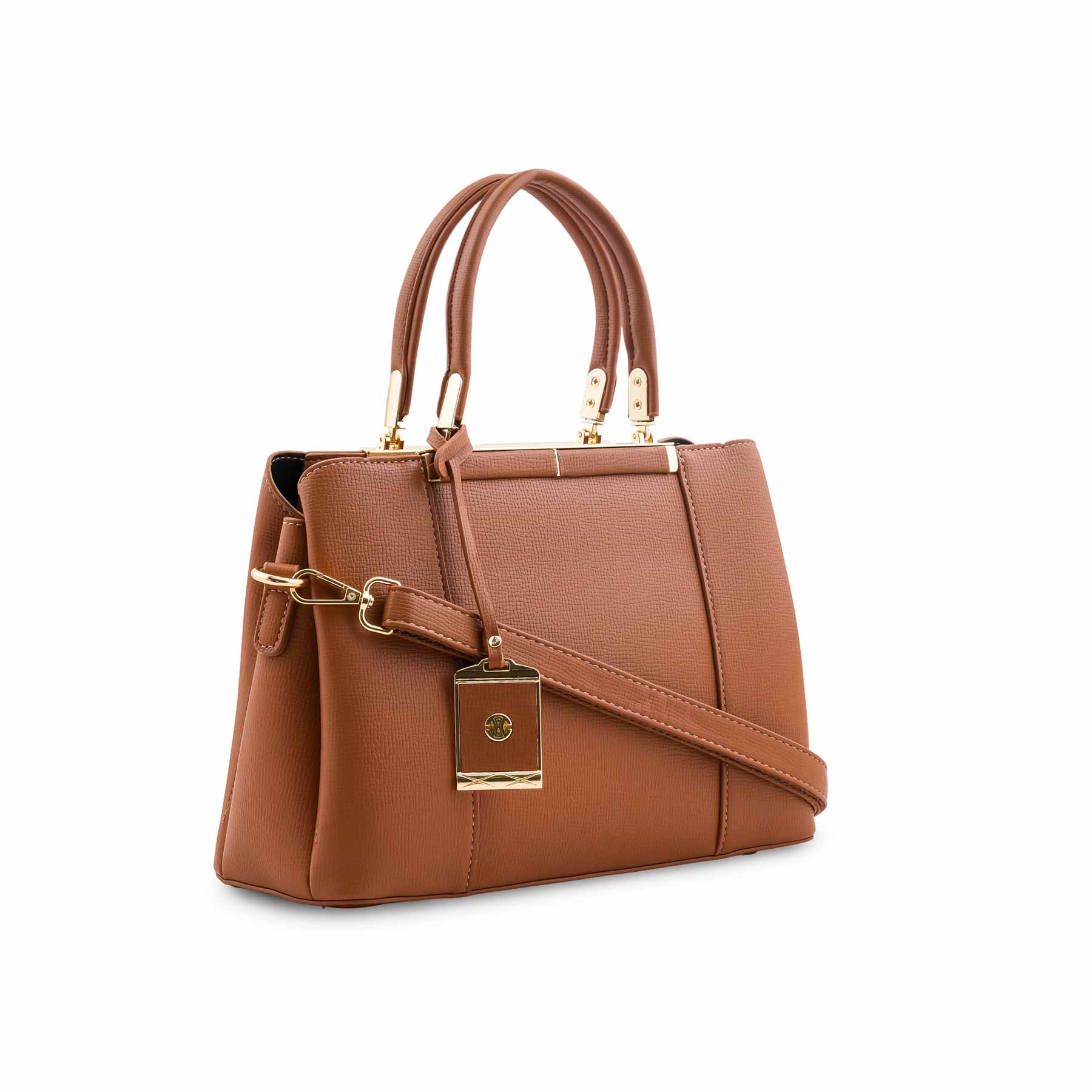 Mustard Formal Hand Bag For Ladies P36573 - Image 3
