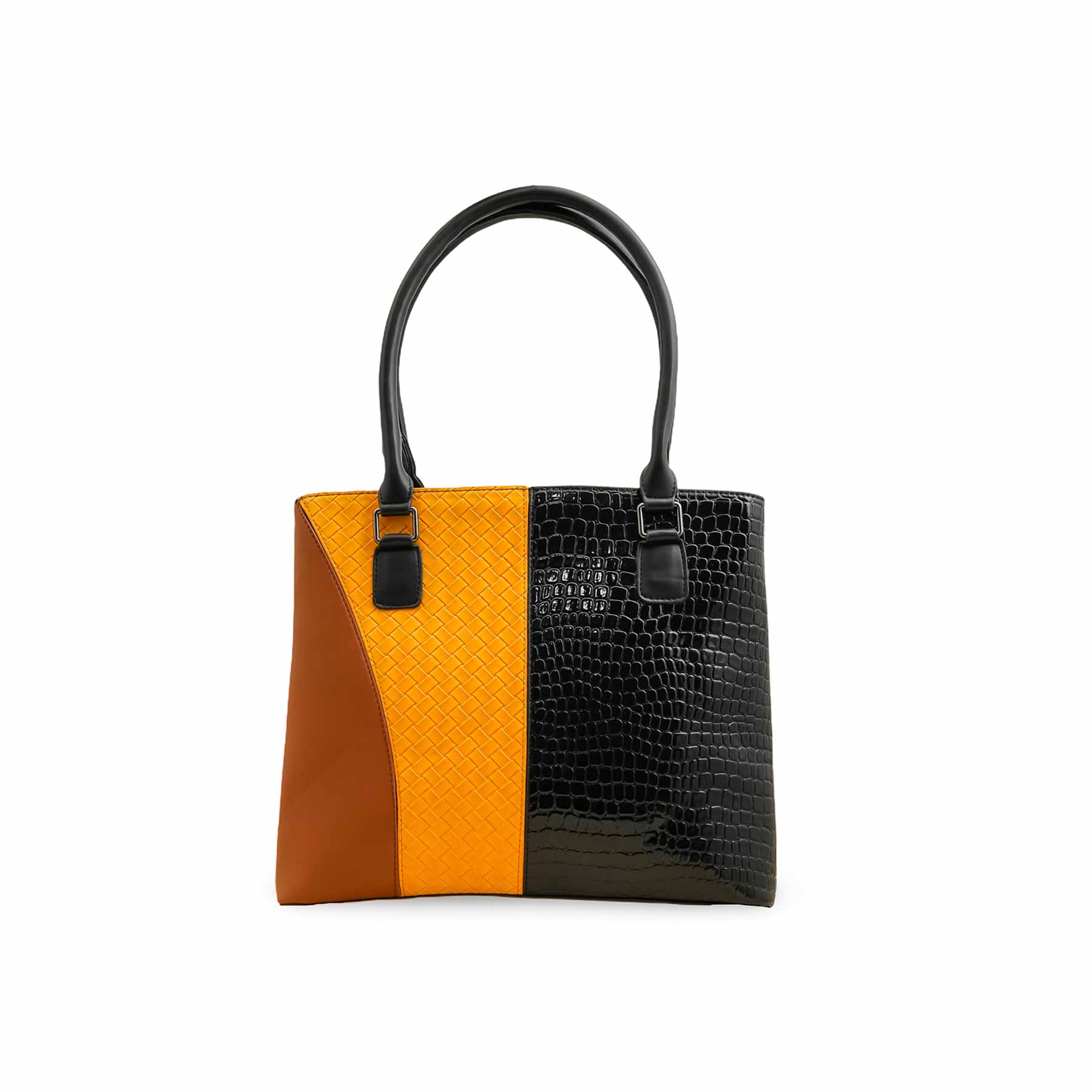 Mustard Formal Hand Bag For Ladies P55824 - Image 2