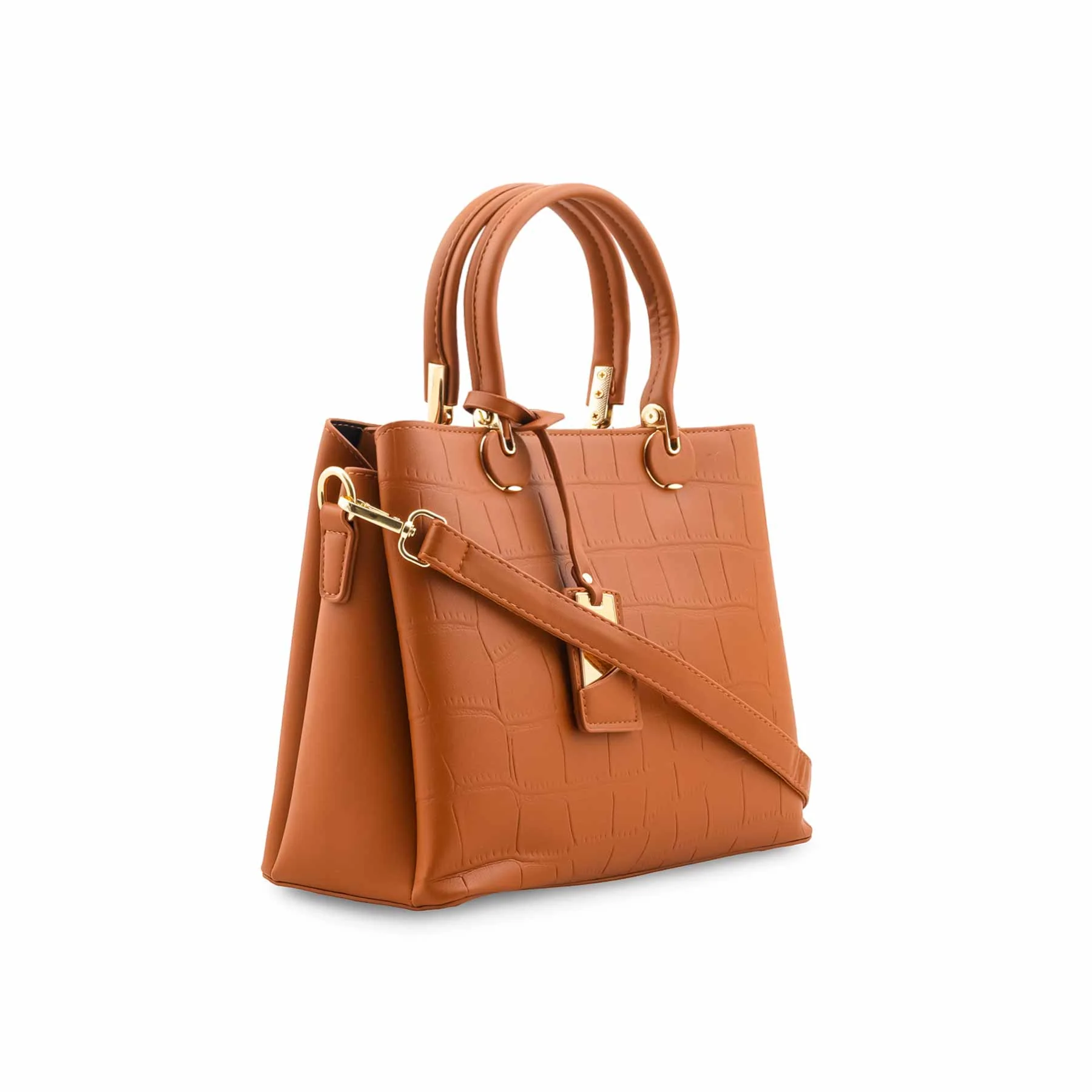 Mustard Formal Hand Bag For Women P36447 - Image 3