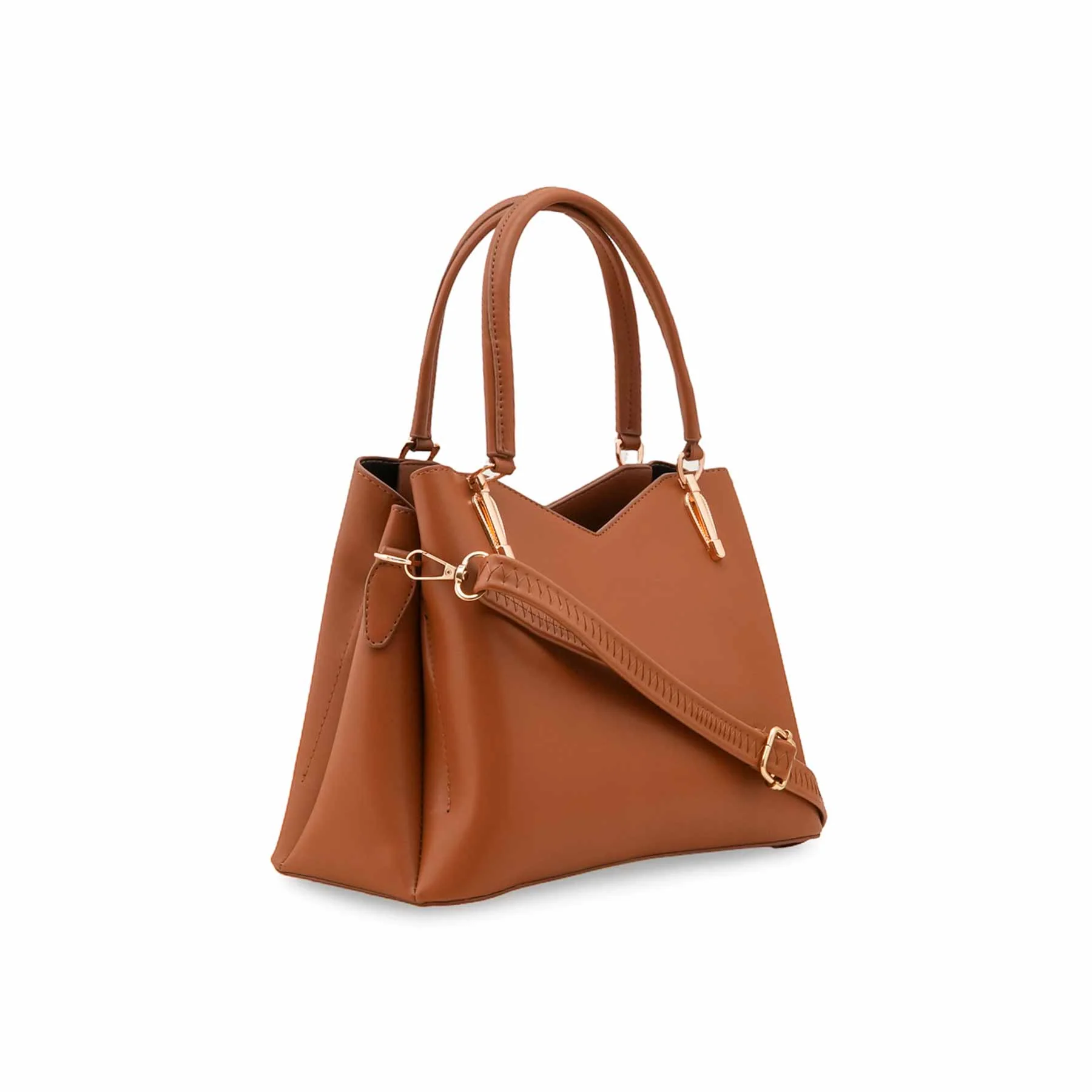 Mustard Formal Hand Bag For Women P55848 - Image 3