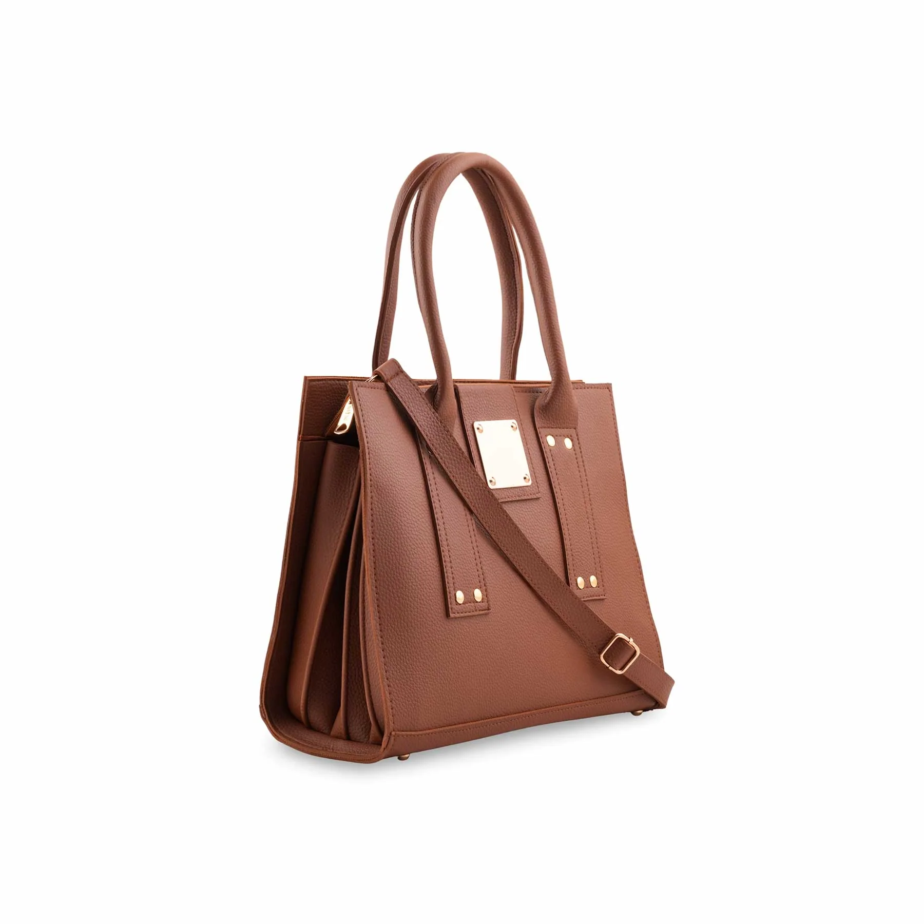 Mustard Formal Hand Bag For Women P56310 - Image 3