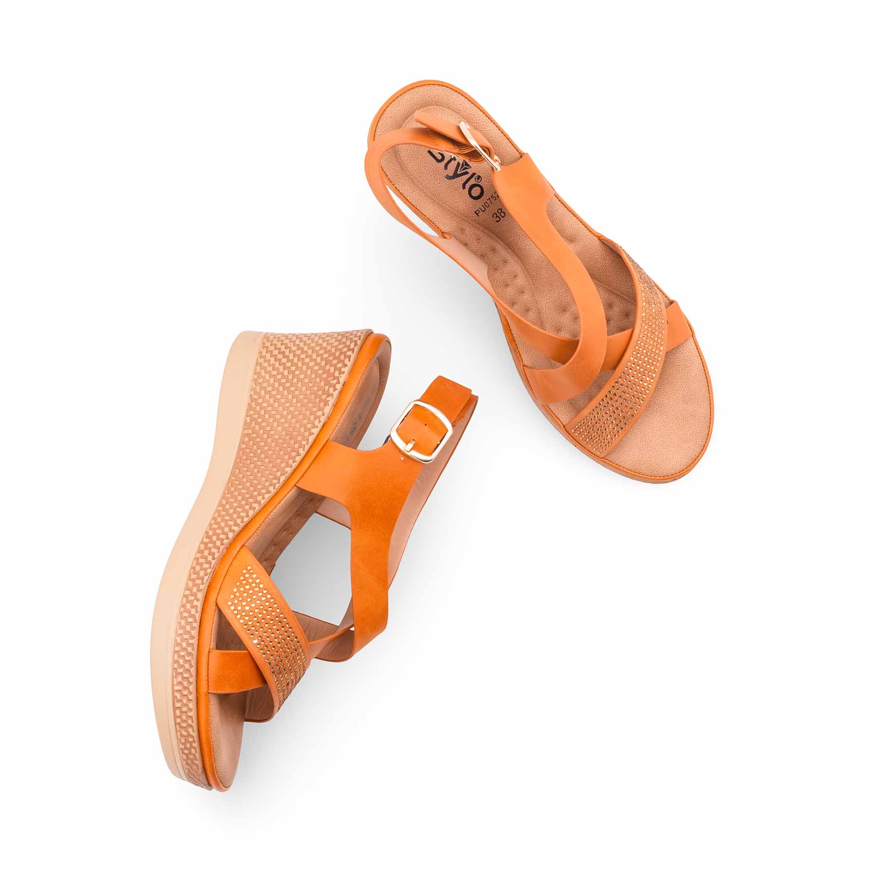 Mustard Formal Sandal For Women PU0752 - Image 5