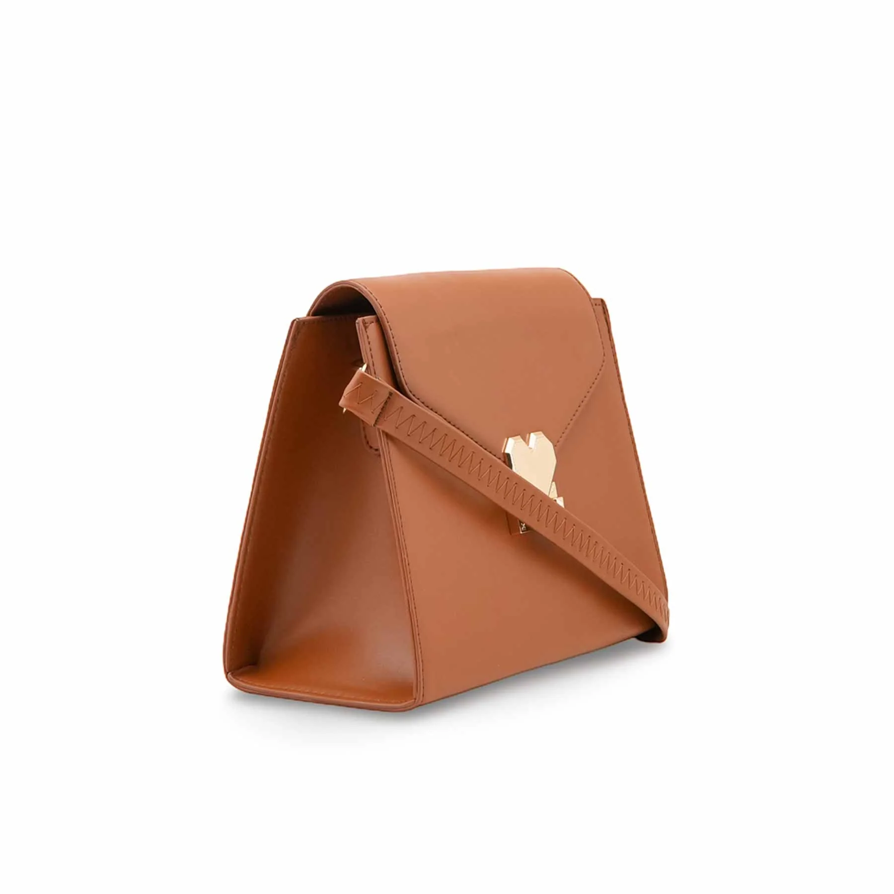 Mustard Formal Shoulder Bag For Ladies P55840 - Image 3