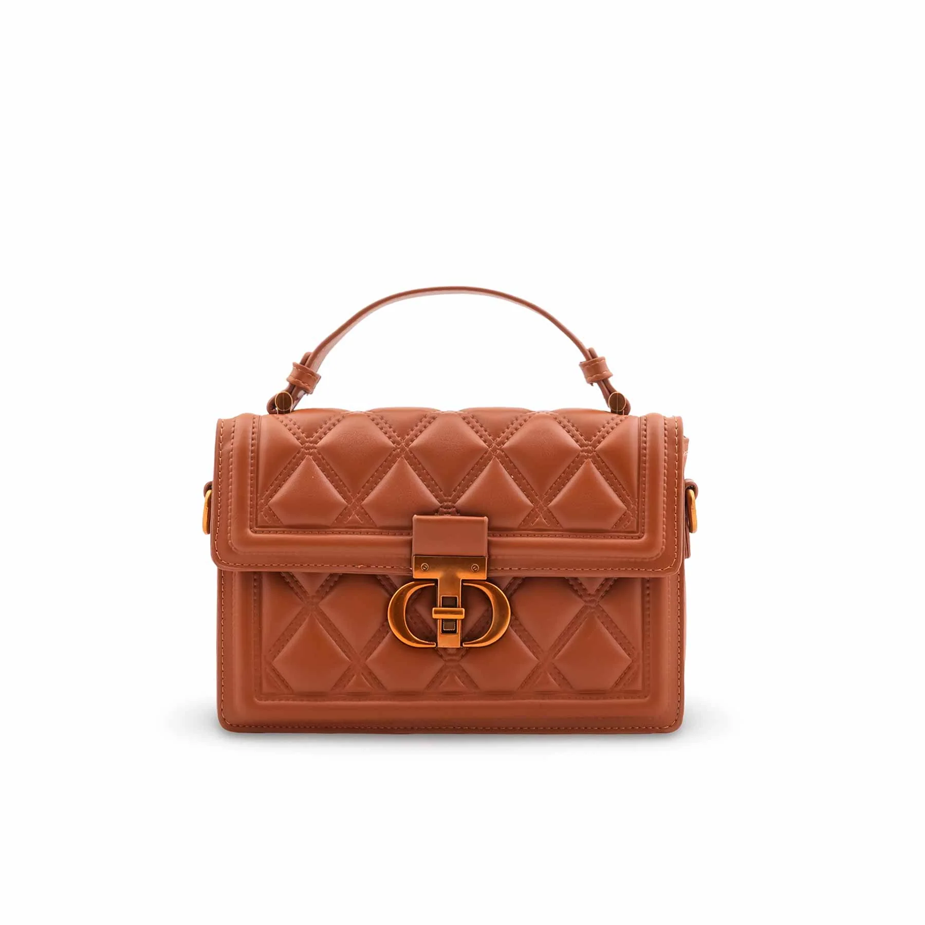 Mustard Formal Shoulder Bag For Women P36449 - Image 2