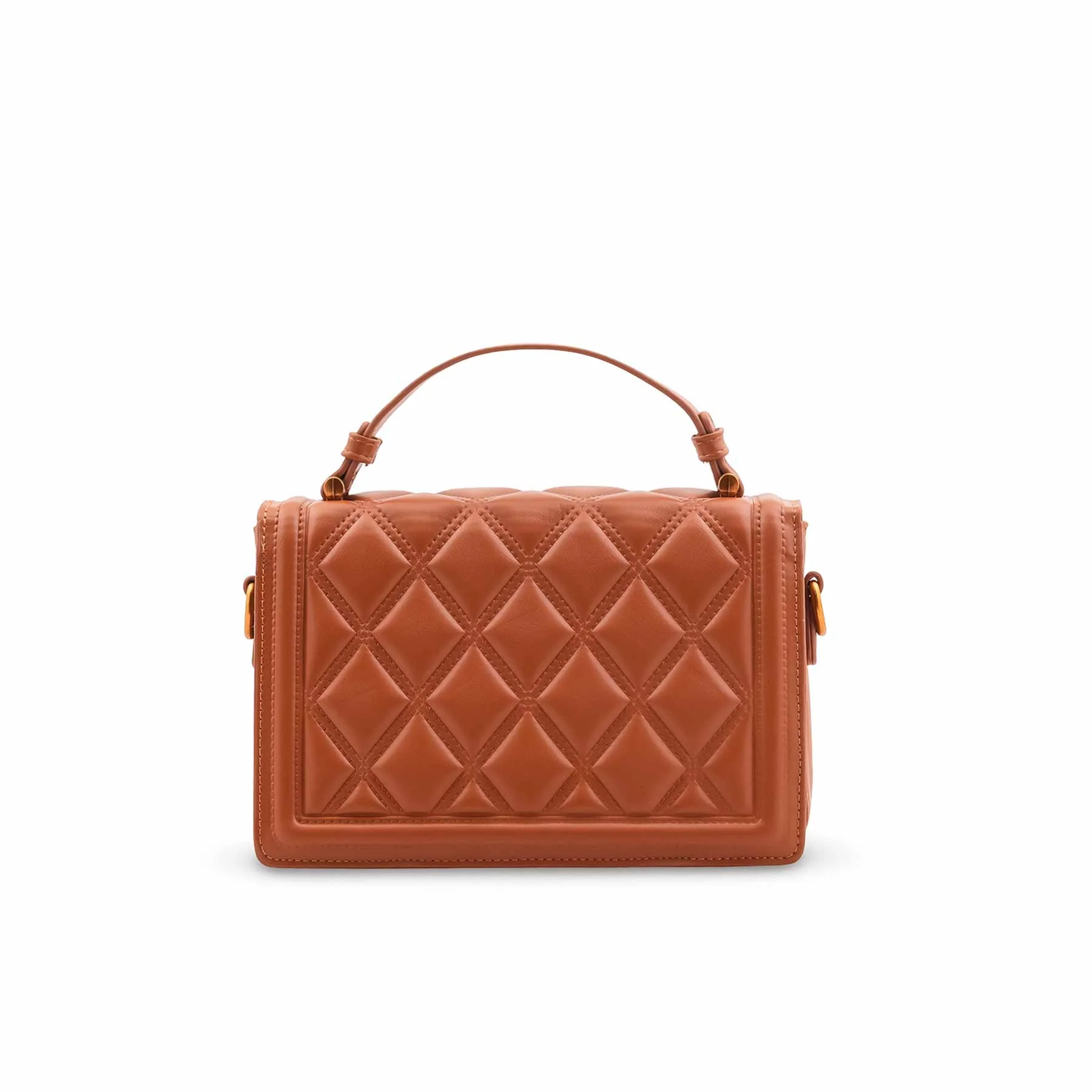 Mustard Formal Shoulder Bag For Women P36449 - Image 4