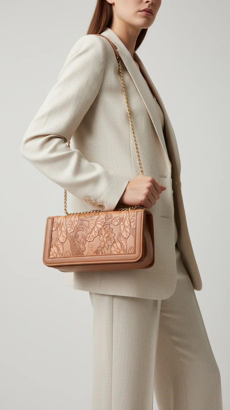 Mustard Formal Shoulder Bag For Women P56309