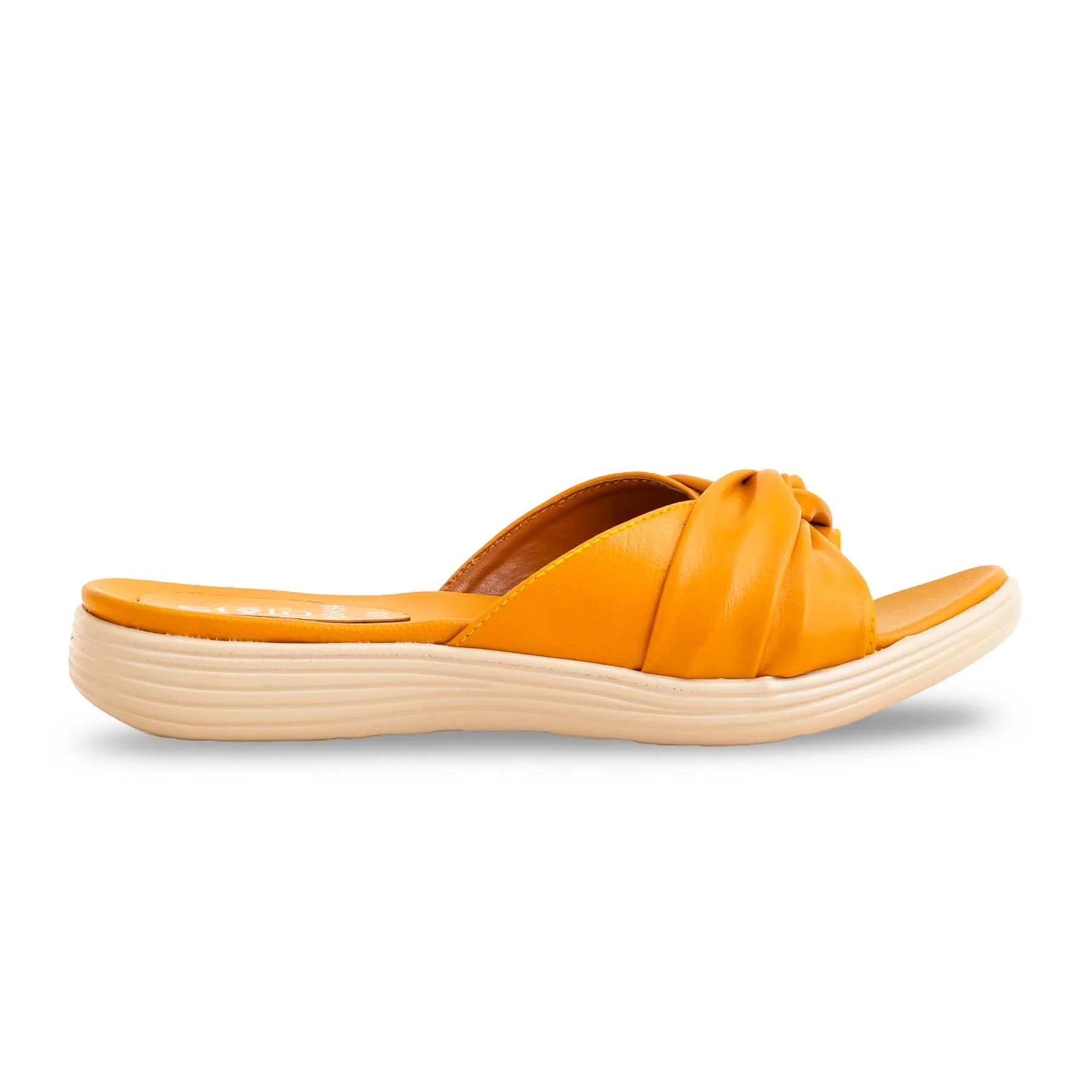 Mustard Formal Slipper For Ladies PU0494 - Image 2