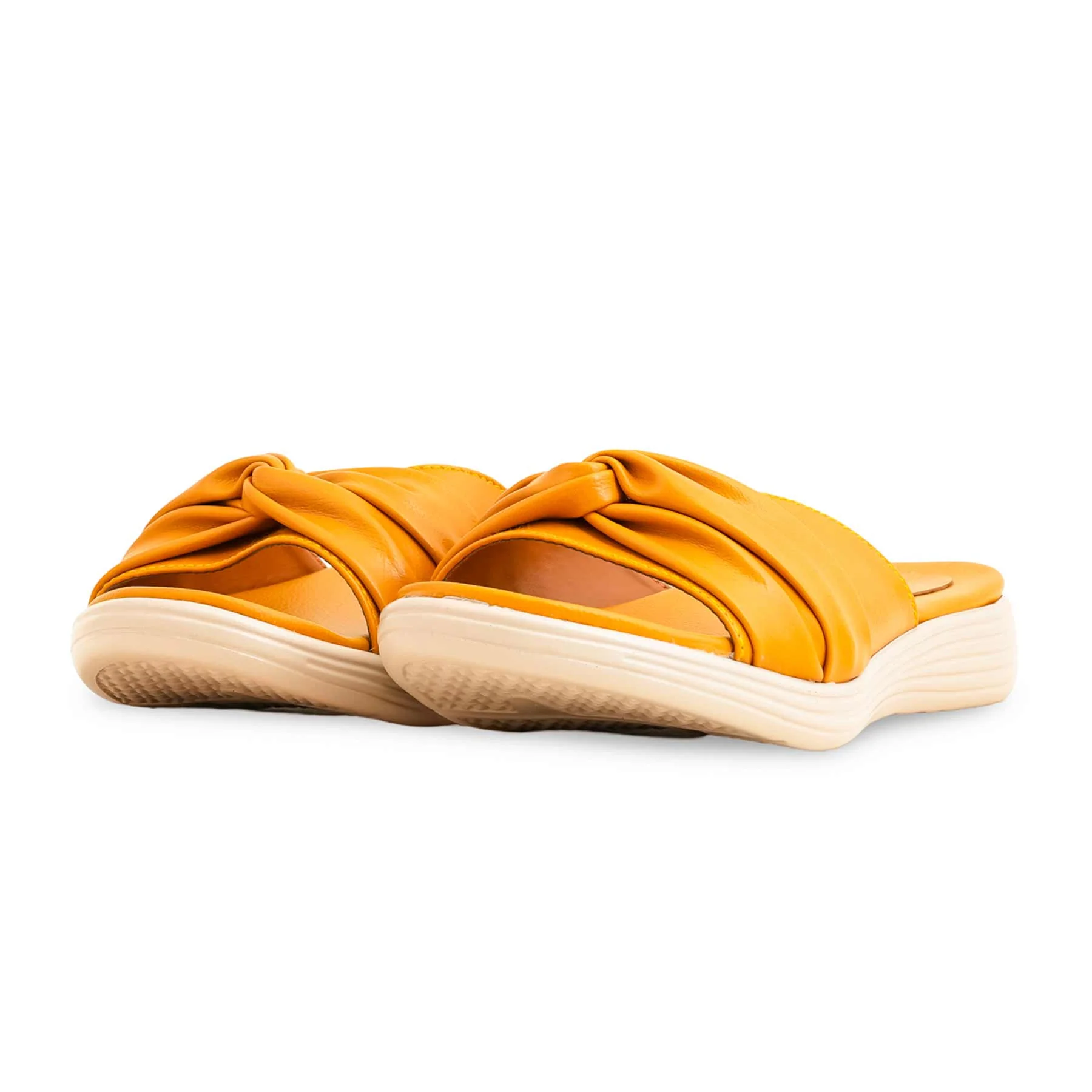 Mustard Formal Slipper For Ladies PU0494 - Image 3