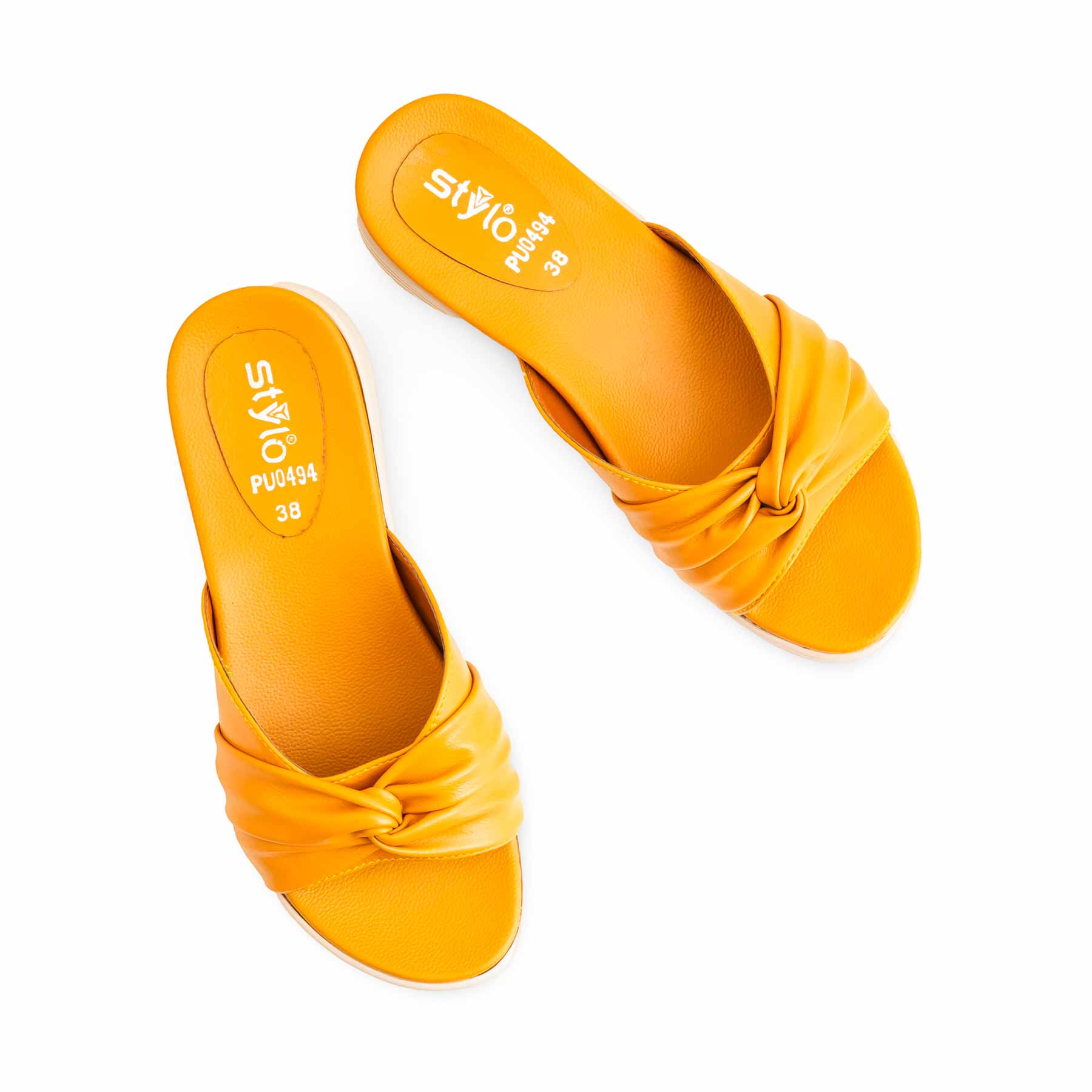 Mustard Formal Slipper For Ladies PU0494 - Image 5