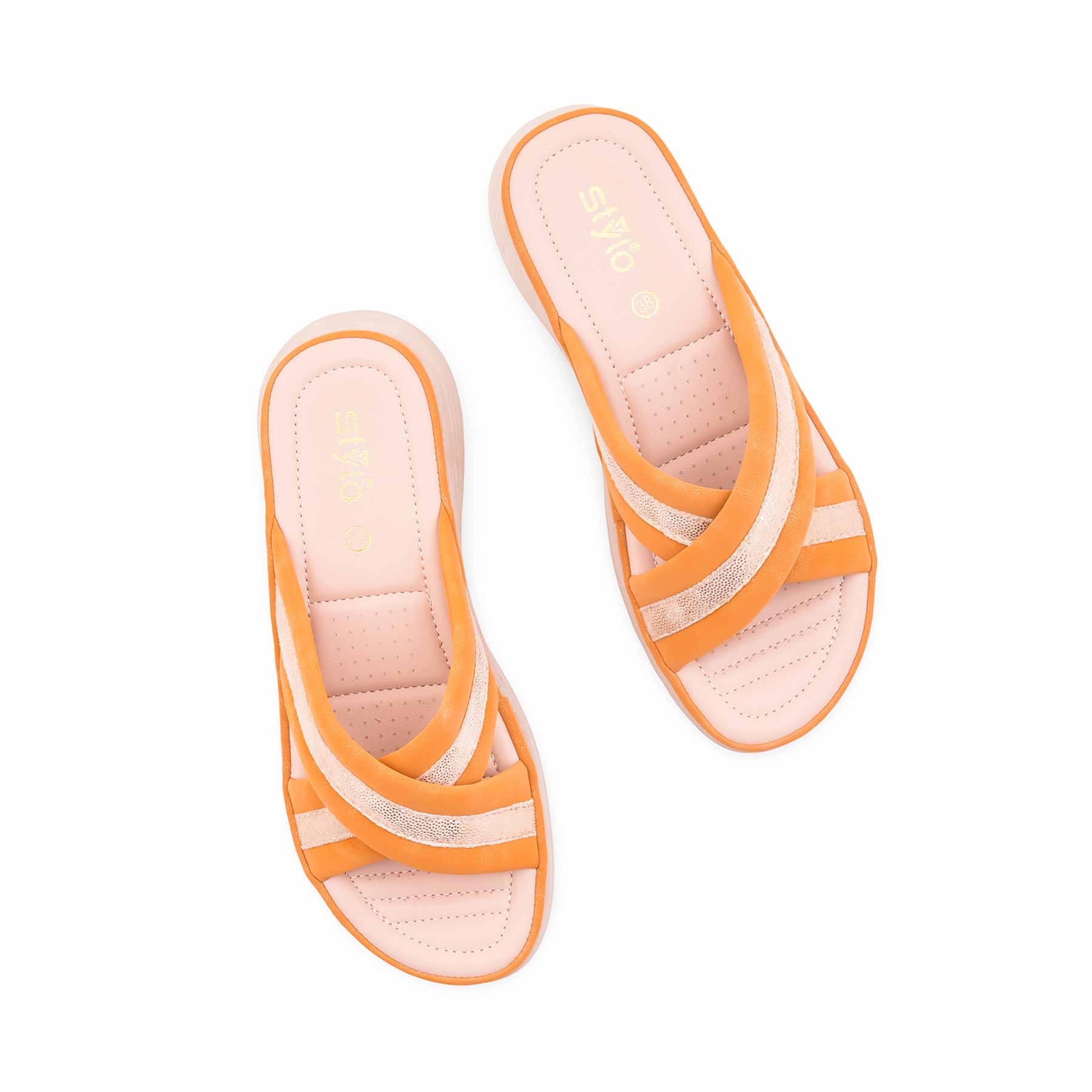 Mustard Formal Slipper For Ladies PU0683 - Image 5