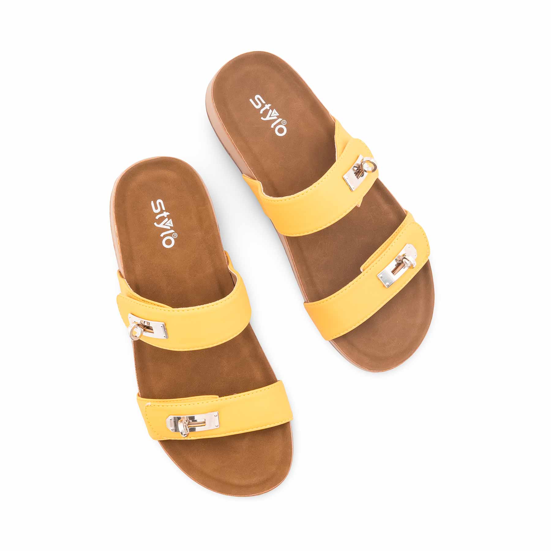 Mustard Formal Slipper For Ladies PU0747 - Image 5