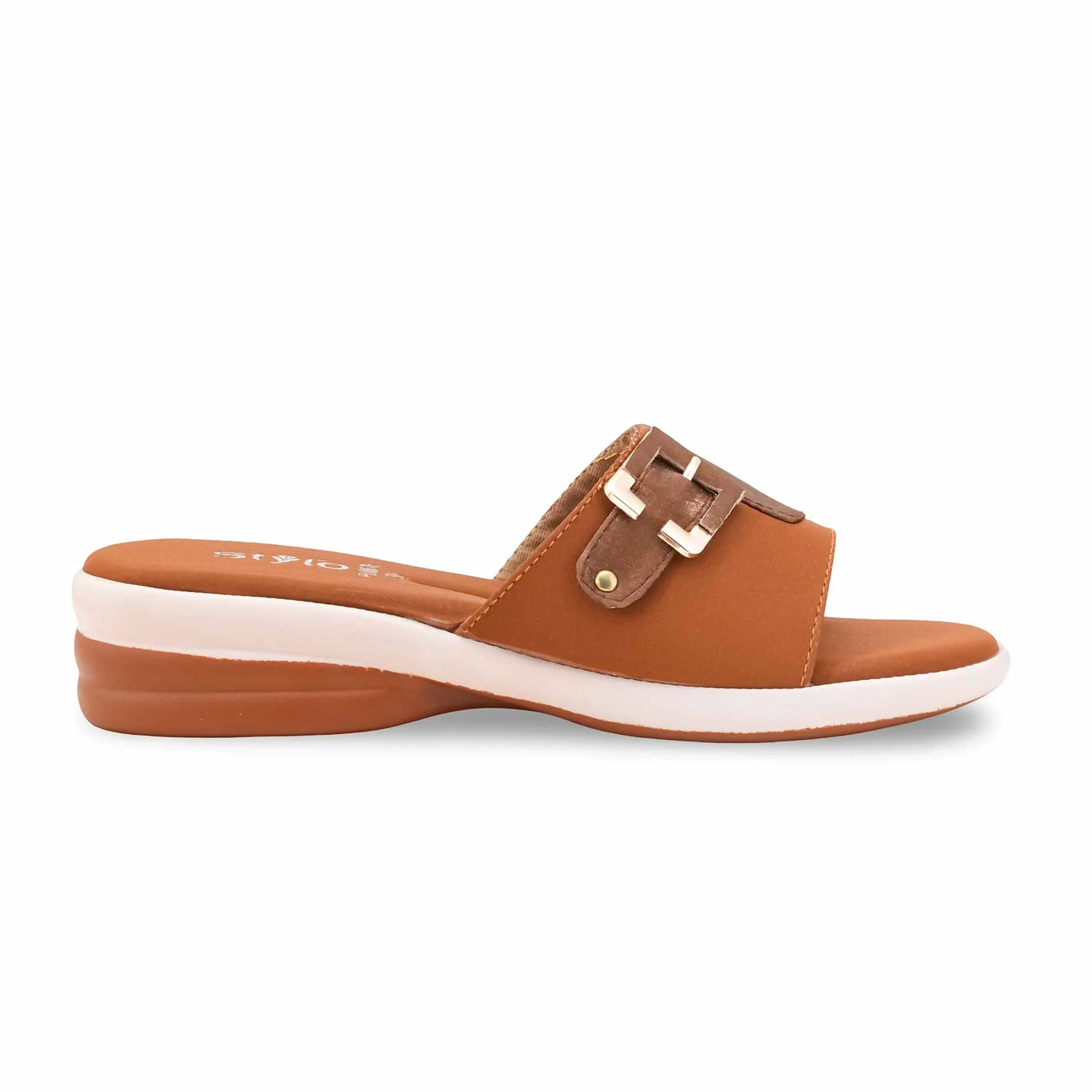Mustard Formal Slipper For Women PU0678 - Image 2